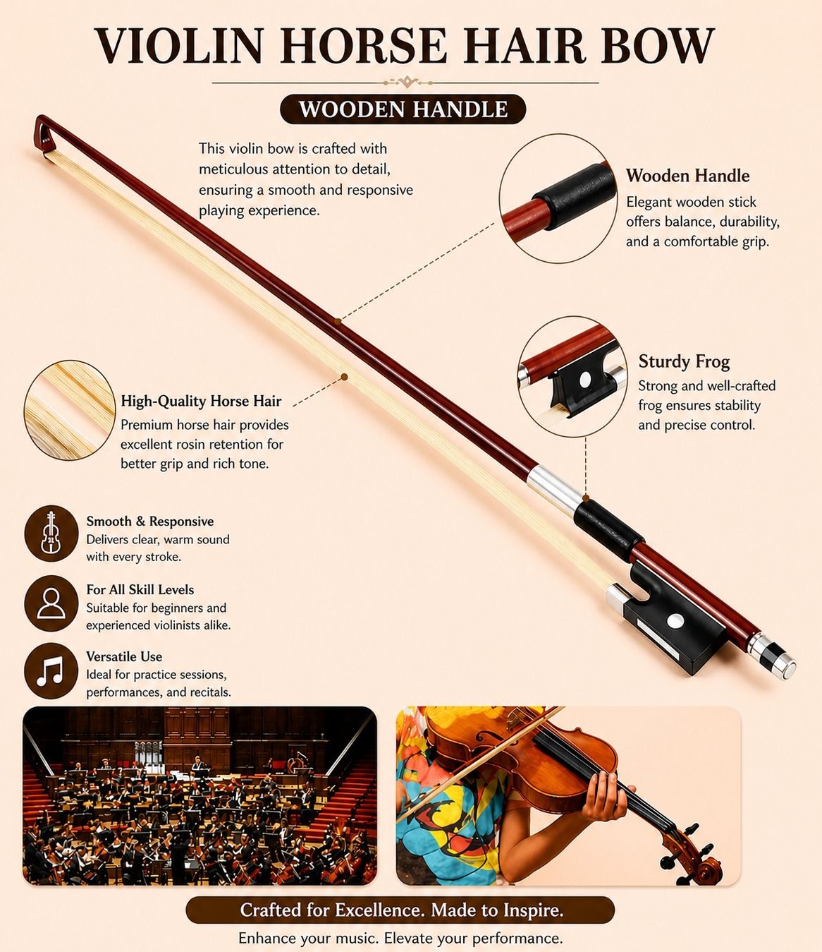 musiking 4/4 Violin Bow-picture-10