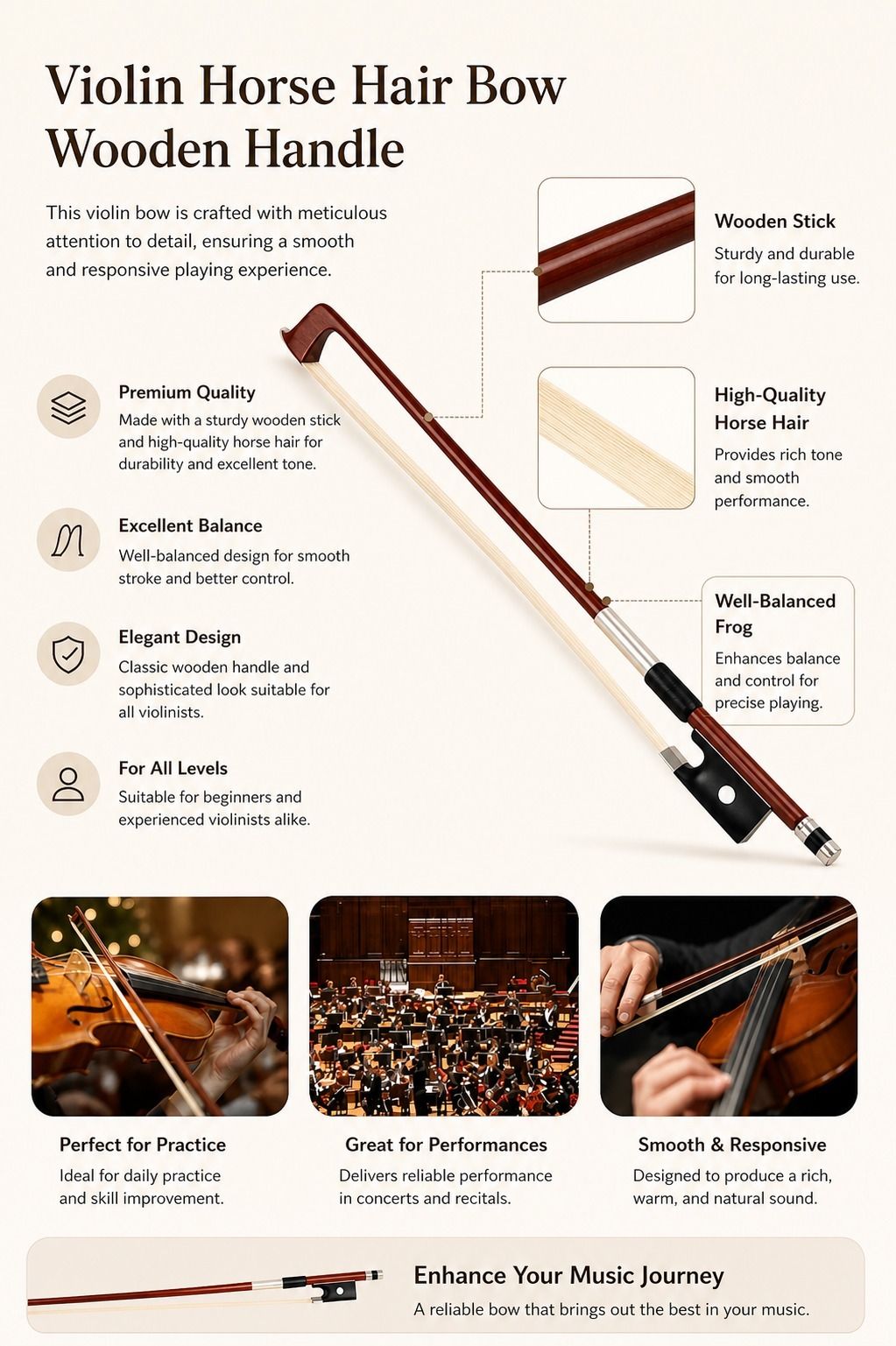 musiking 4/4 Violin Bow-picture-17