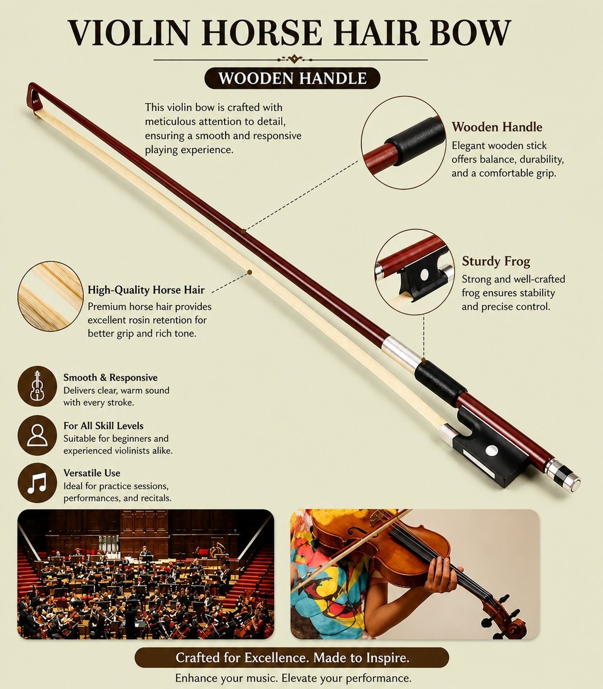 musiking 4/4 Violin Bow-picture-27