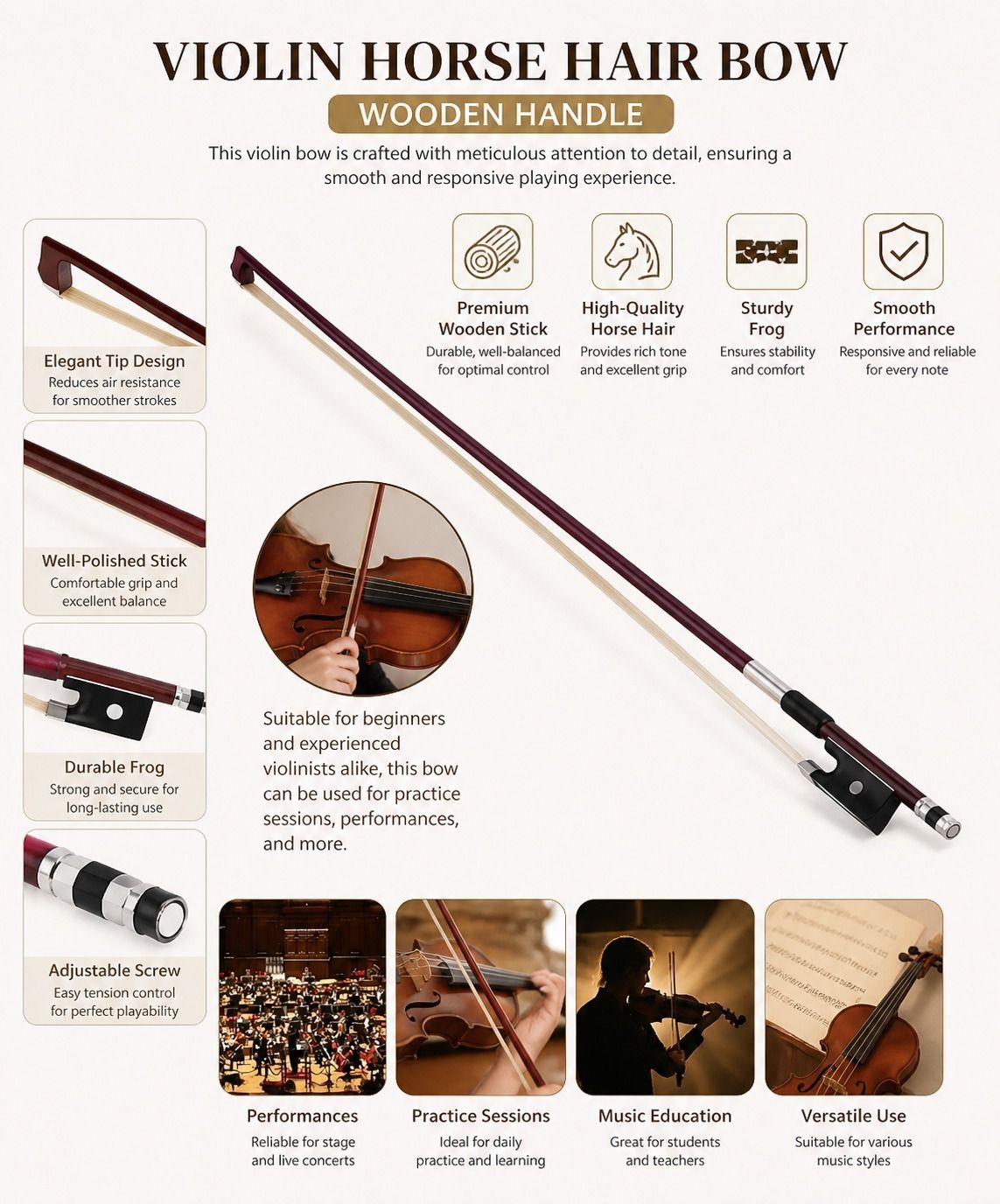 beatbox 4/4 Violin Bow-picture-16