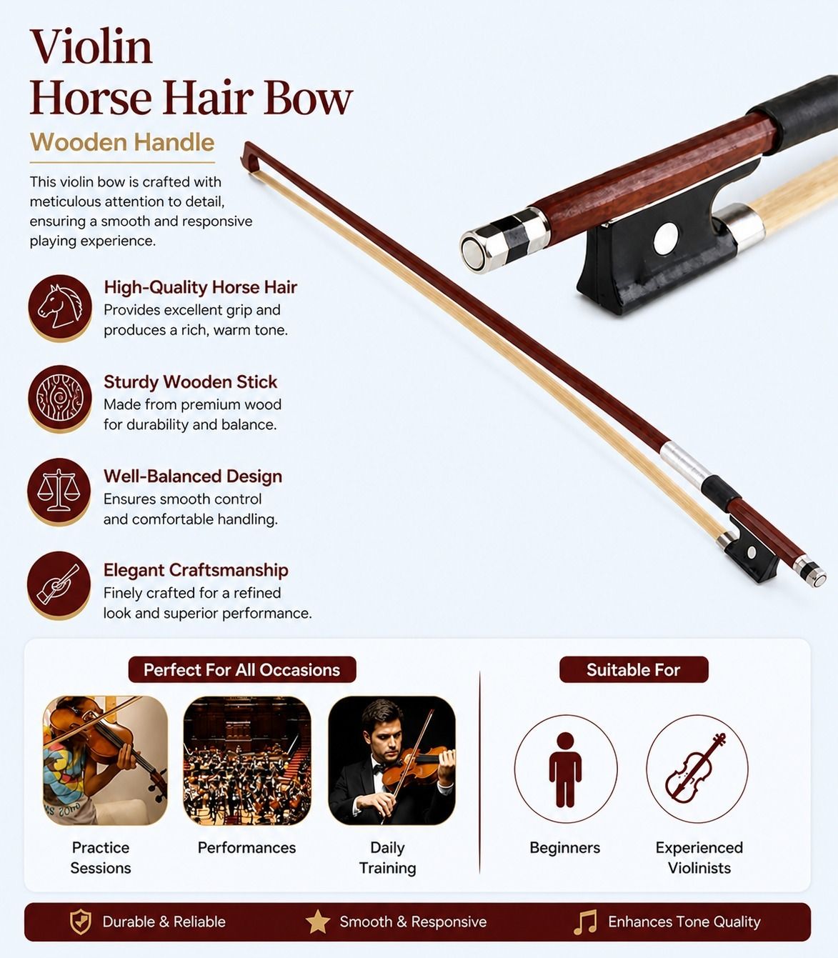 music galaxy 4/4 Violin Bow-picture-20