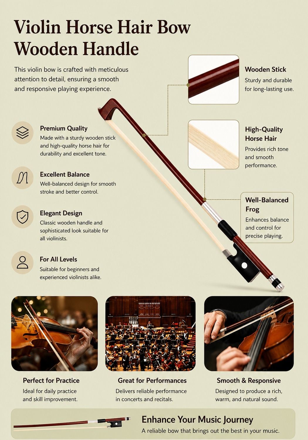beatbox 4/4 Violin Bow-picture-33