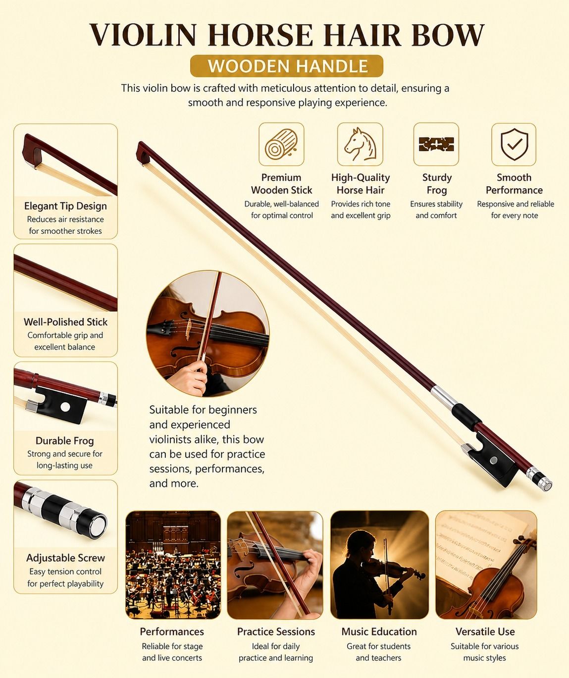 beatbox 4/4 Violin Bow-picture-21