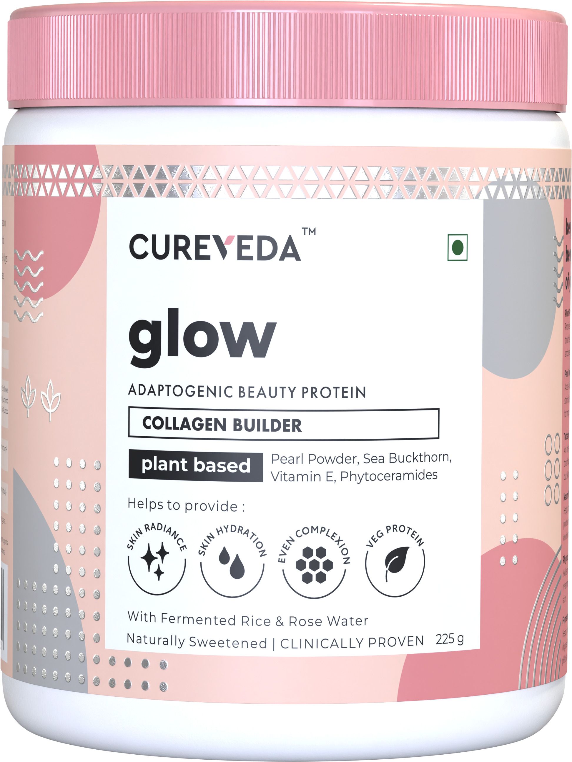 cureveda Glow Beauty Protein Collagen Builder+ Phytoceramides Skin Radiance & Hydration-picture-39