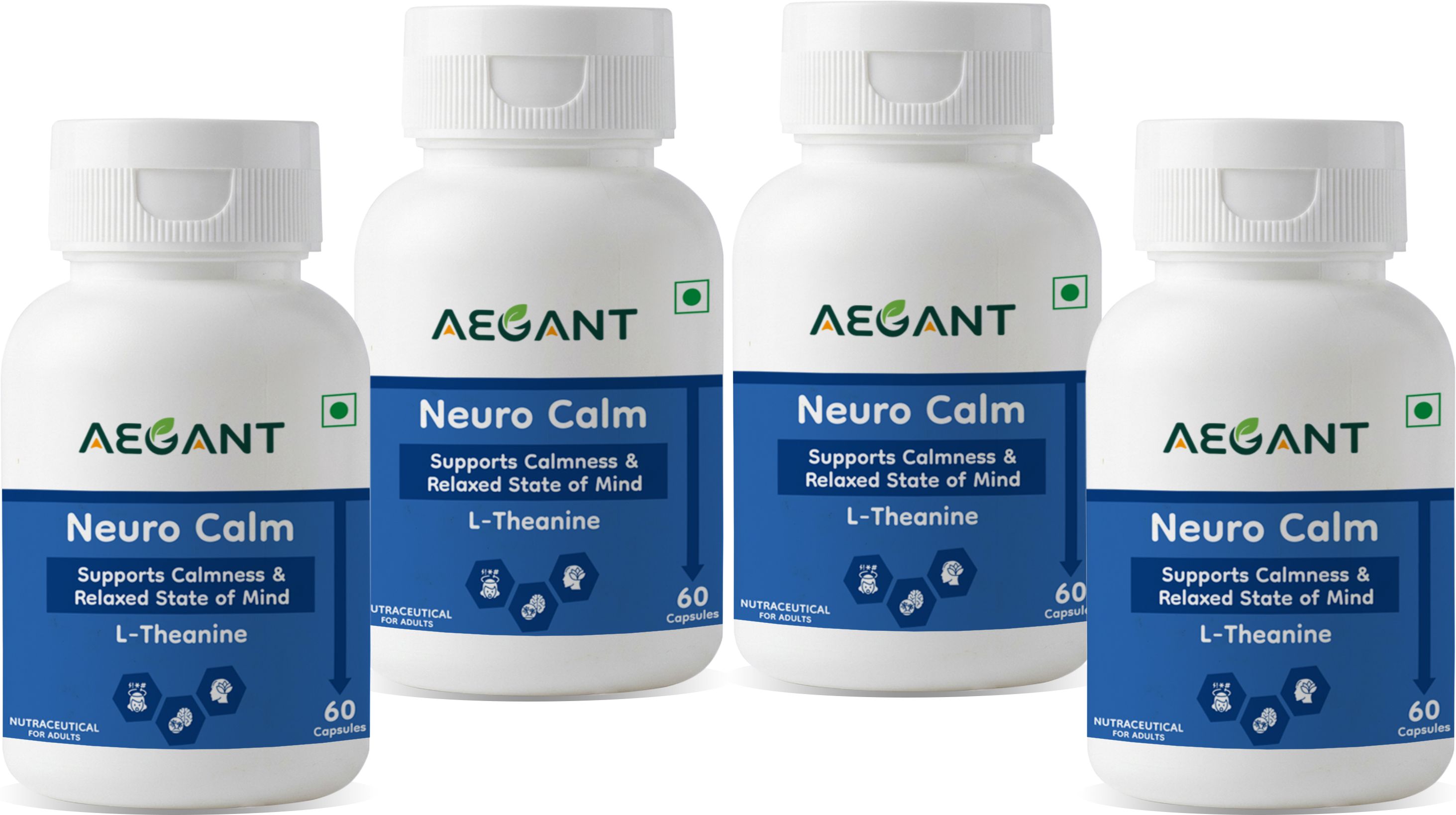 aegant Neuro Calm L-Theanine Capsules for Calmness & Relaxed Mind - 240 Caps-picture-34