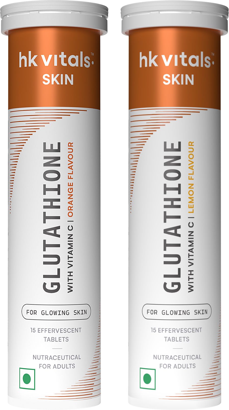 HK Vitals Glutathione Skin Glow Effervescent Tablets, Lemon & Orange-image-2