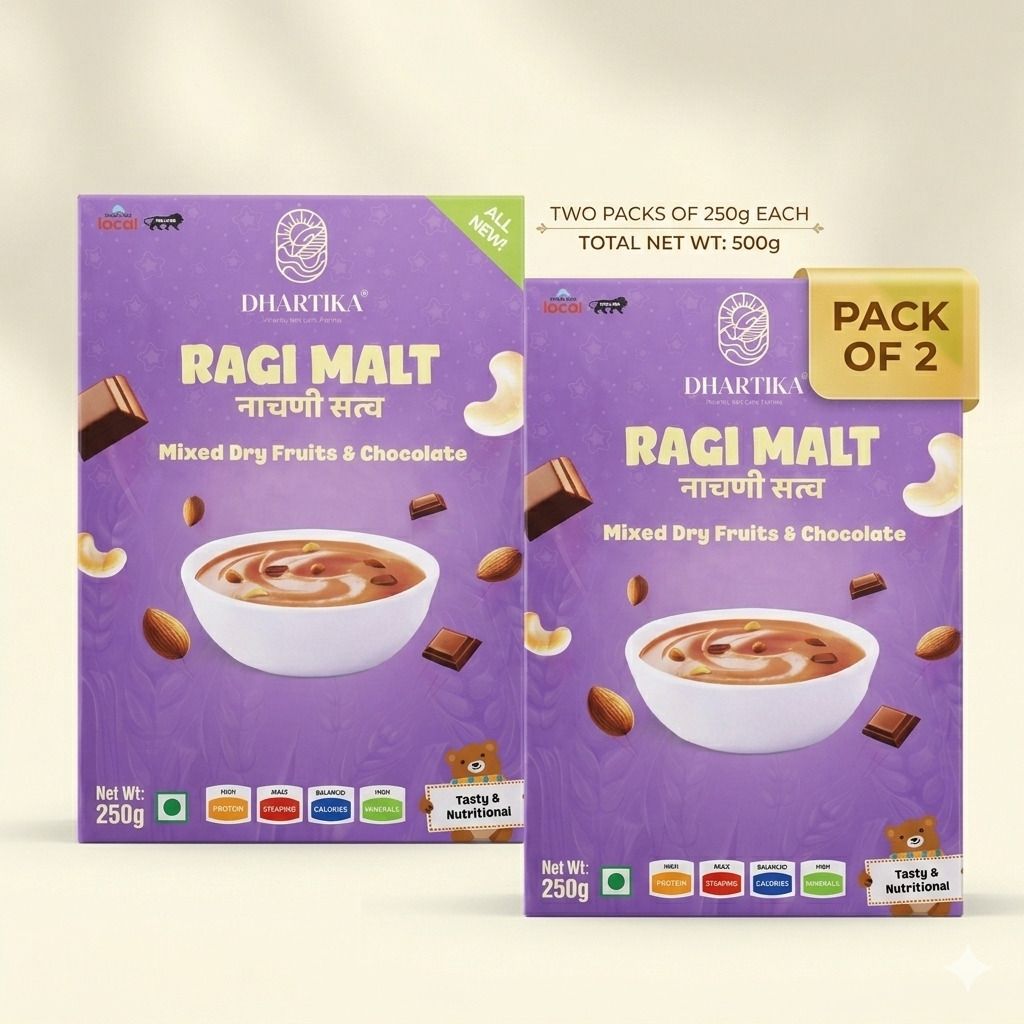 dhartika Dry Fruits with Chocolate Ragi Malt Pack of 2-picture-13