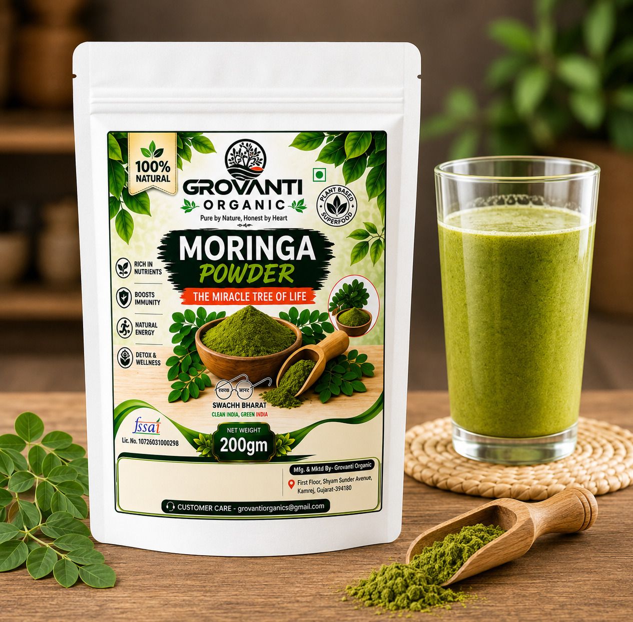 Moringa Powder | Original Drumstick Leaf Weight Loss - Muringa Leaves-image-10