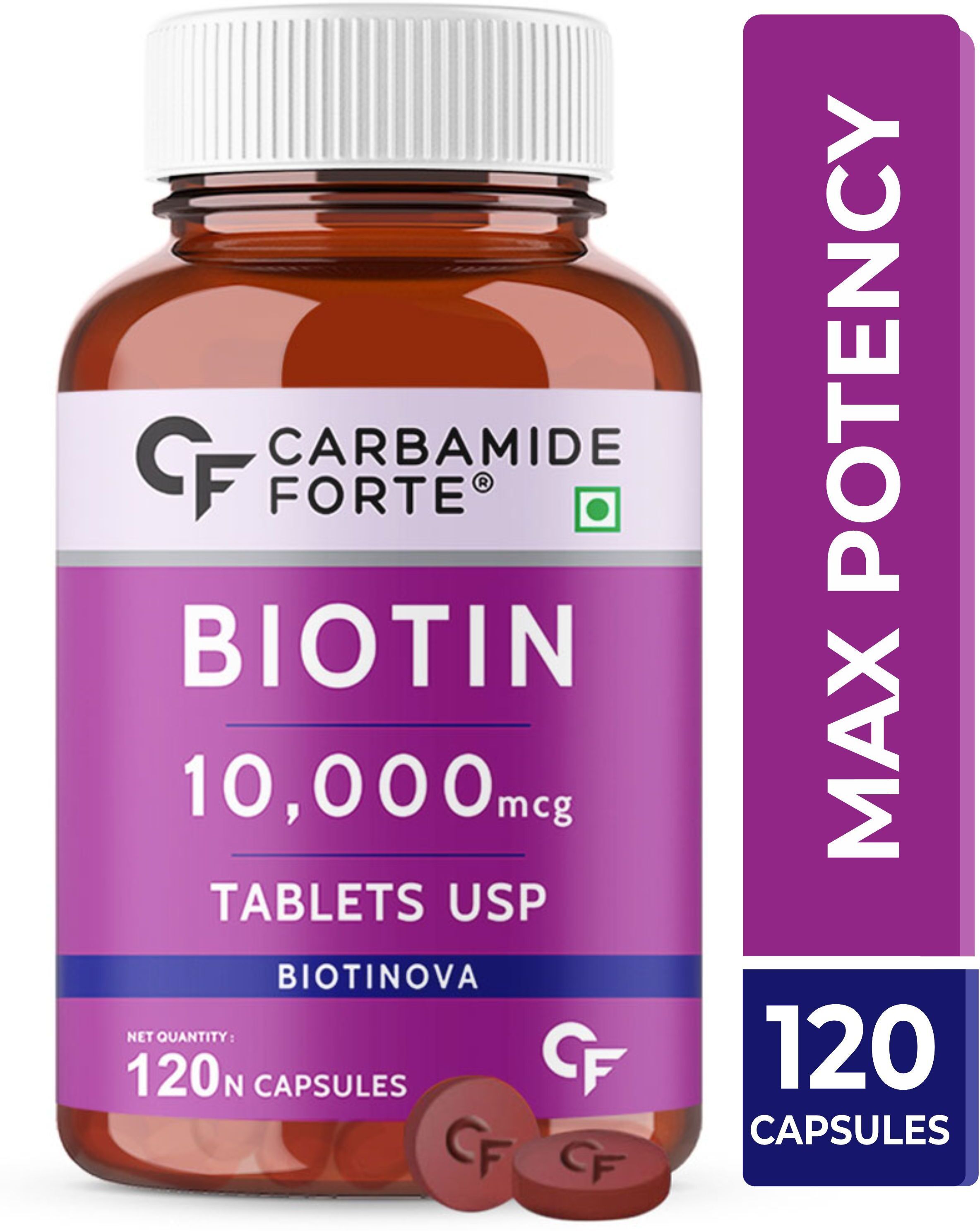 carbamide forte Biotin tablets 10000 mcg, Biotin for Hair Growth Tablets-picture-25