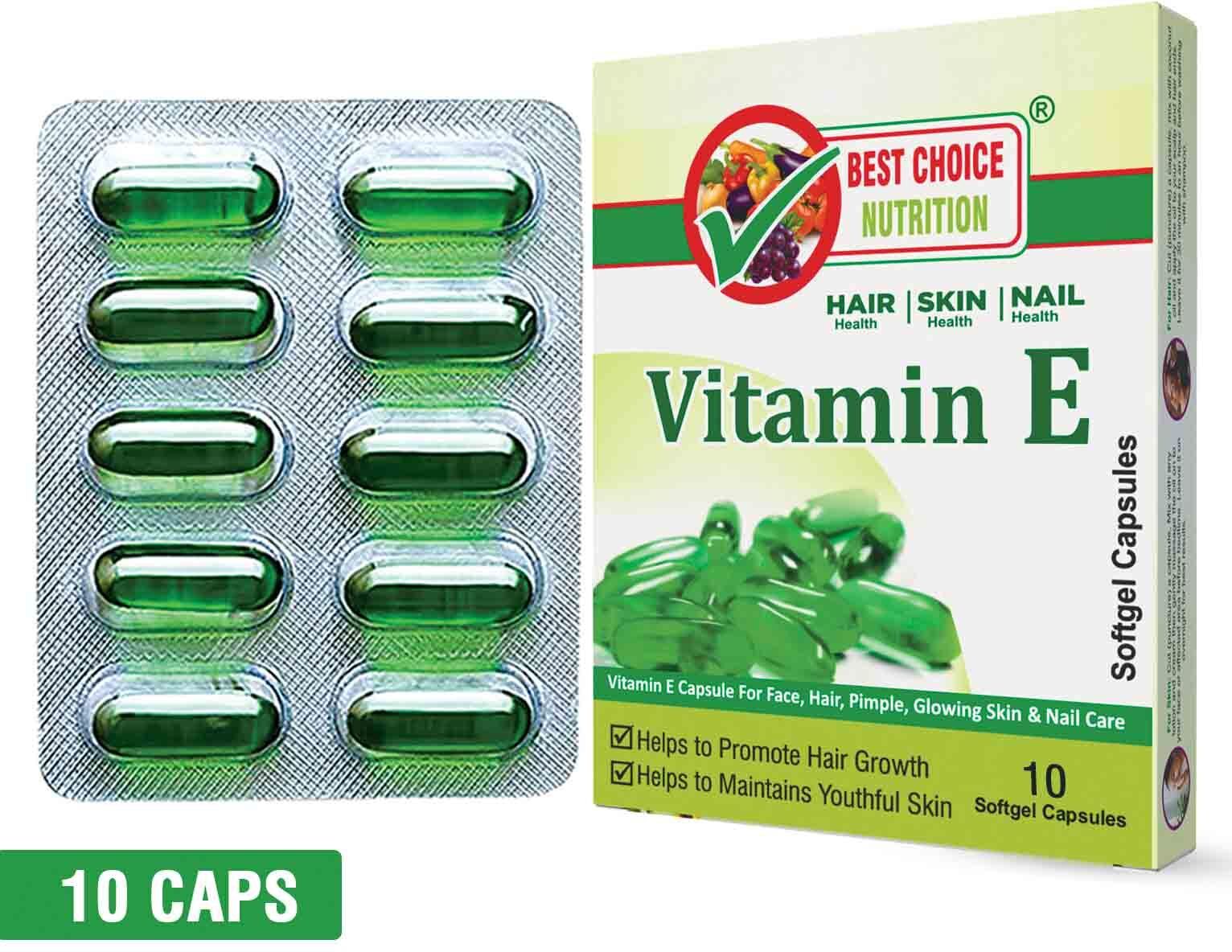 vitamin e capsules E 400 Face Hair Pimple Glowing Skin & hair care 10 CAPSULES-image-40