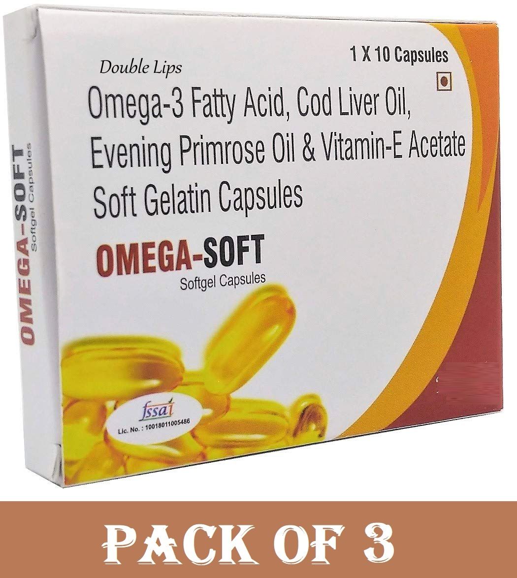 Knoll Omega-Soft omega-3, cod liver, Evening Primrose & Vitamin E Oil softgels 3-image-47