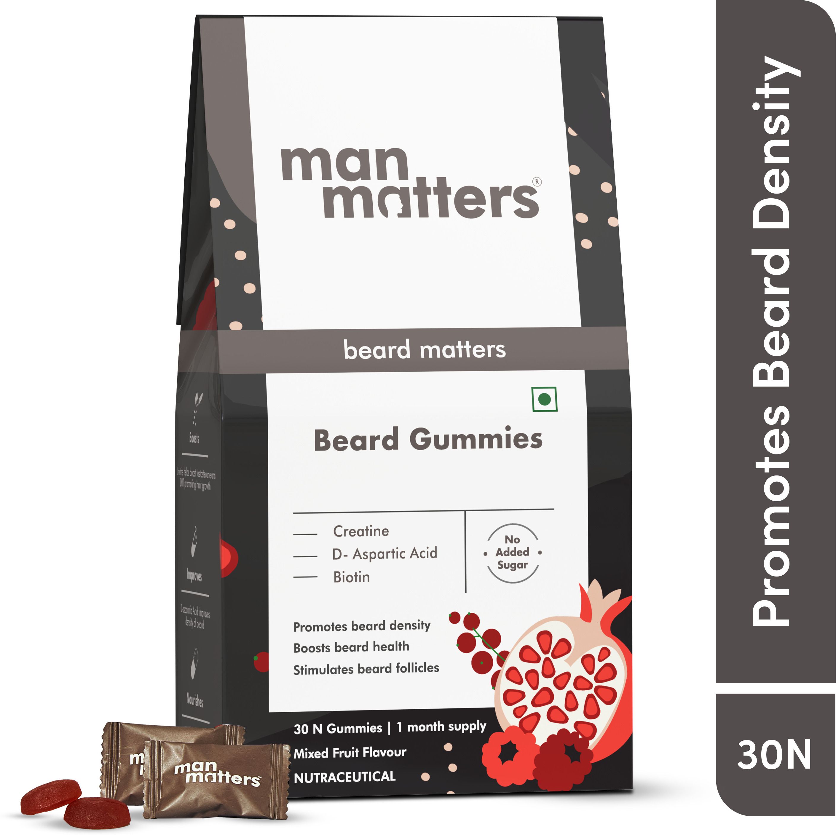 Beard Gummies | 1 Month Pack | Improves Beard Density & Stimulates Follicles-image-40