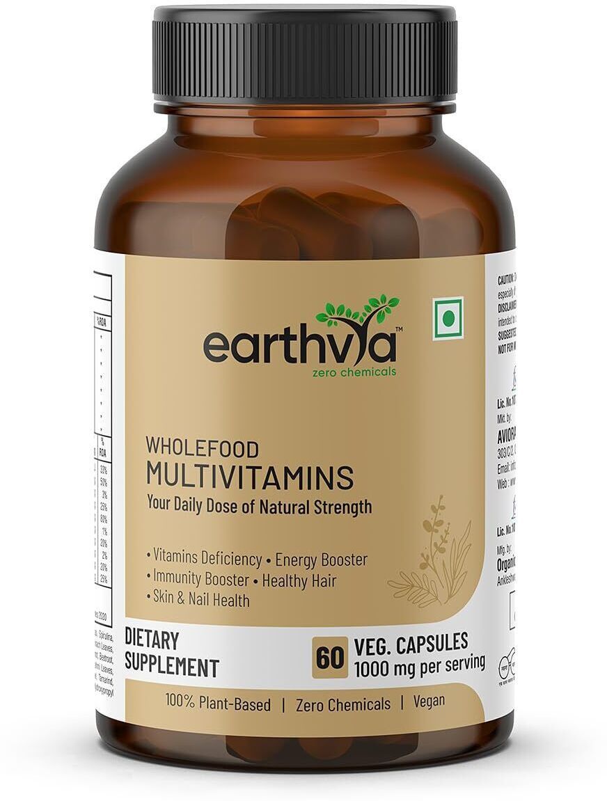Wholefood Multivitamin Capsules Plant Based Daily Nutrition Supplement 60 Veg-image-9