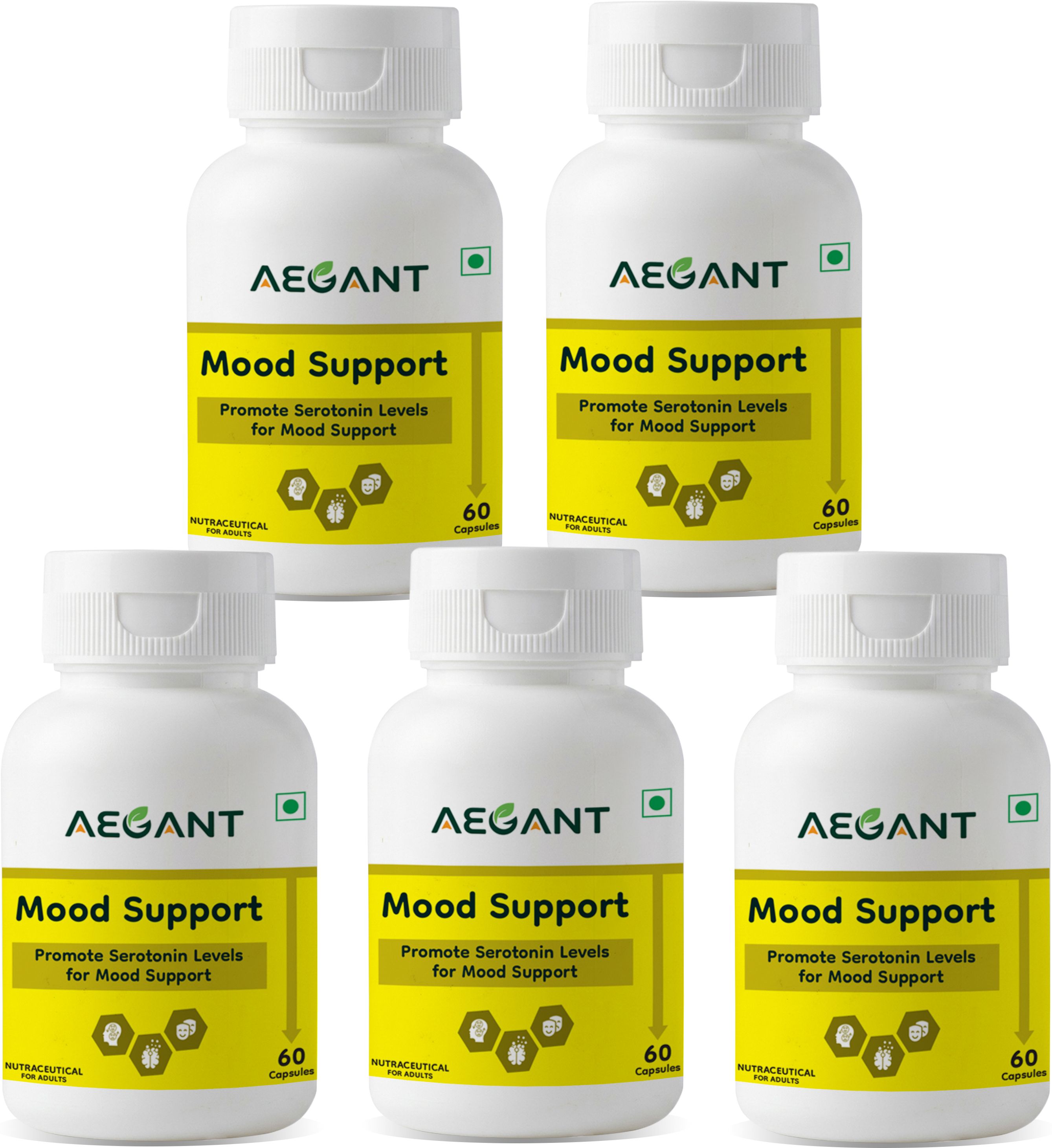 Mood Support Serotonin Booster Capsules for Stress & Sleep - 300 Caps-image-39