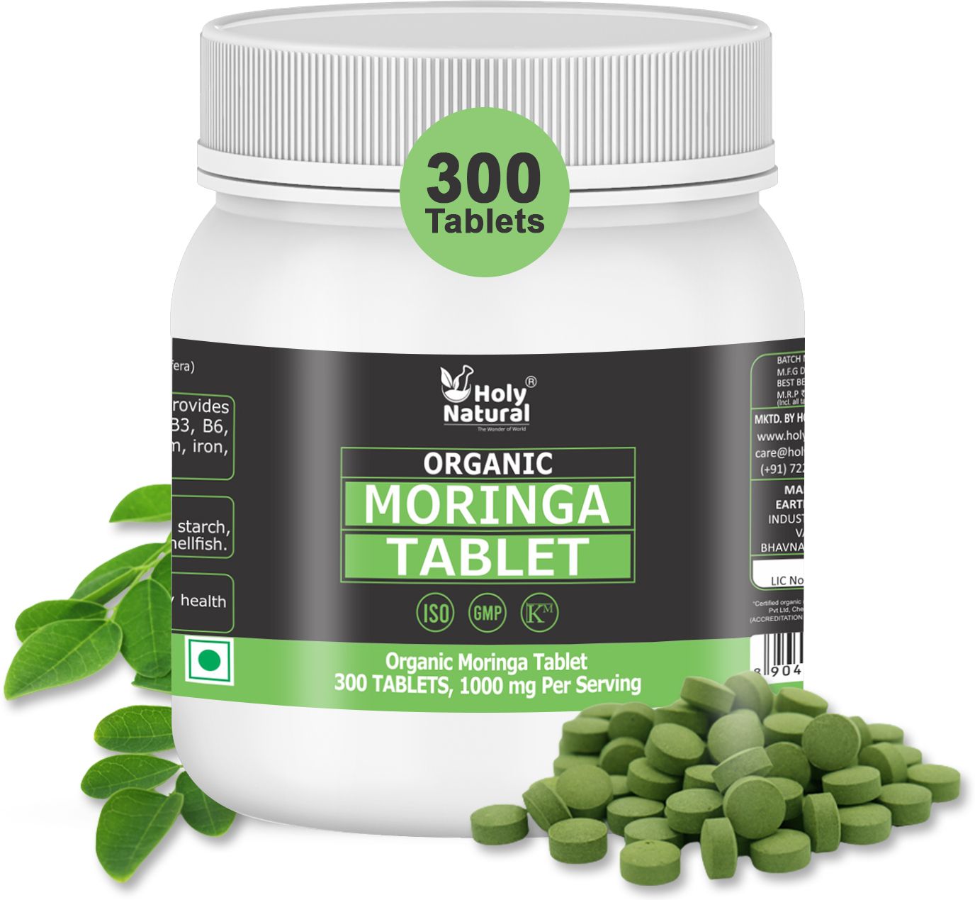 Organic Moringa Tablet – 500mg Per Serving, 300 Tablet-image-23