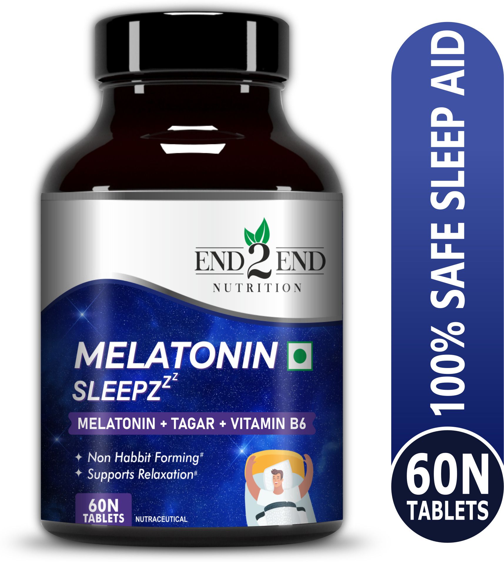 Melatonin 5mg | Sleeping aid pills for Deep Sleep | Non-Addictive-image-33