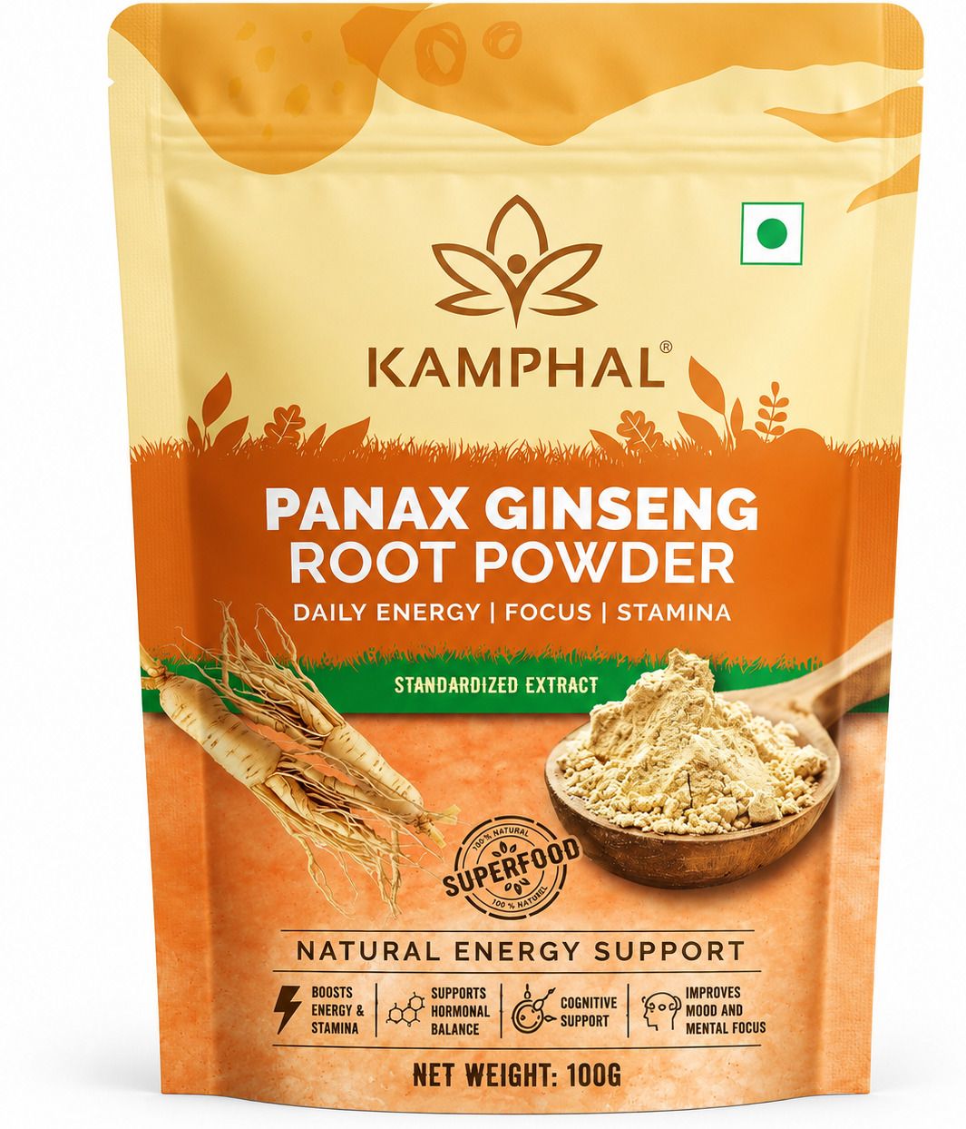kamphal Ginseng Powder | Panax Korean Red Ginseng Root Extract for Energy, Focus-picture-12