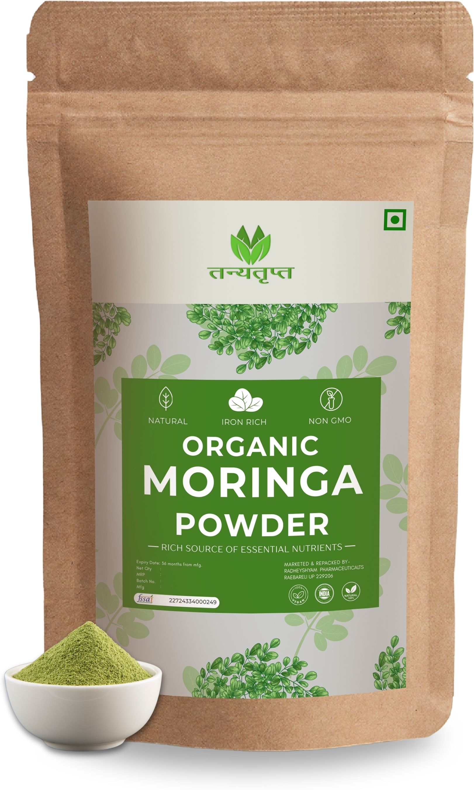 Organic Moringa Leaf Powder For Weight Loss Powerful Vitamins Antioxidants 100g-image-25