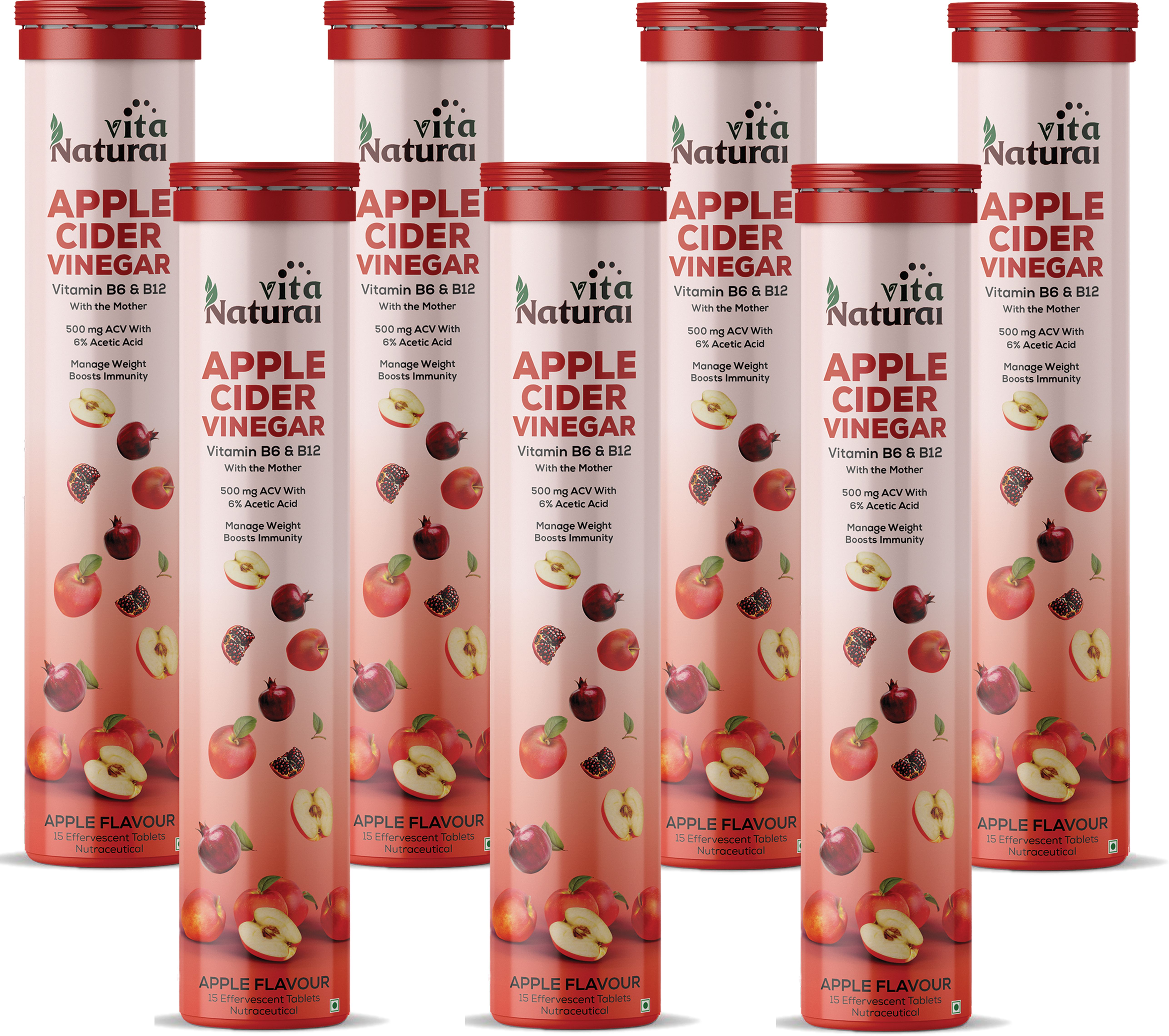 Apple Cider Vinegar Effervescent Tablet for Weight Loss with Mother Vita B6 B12-image-18