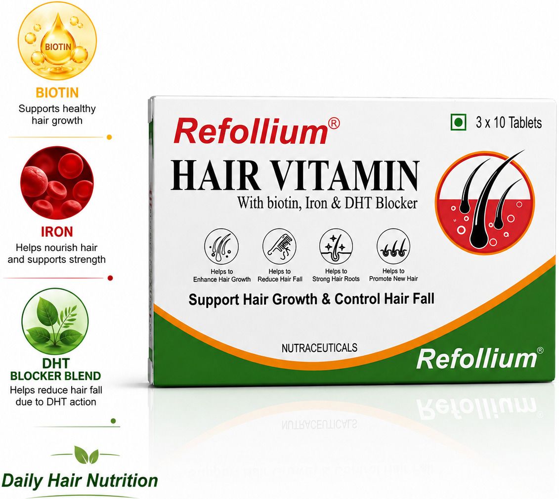 refollium Hair Vitamin Tablets For Hair Strength, Hair Root Support & Healthy Hair-picture-36