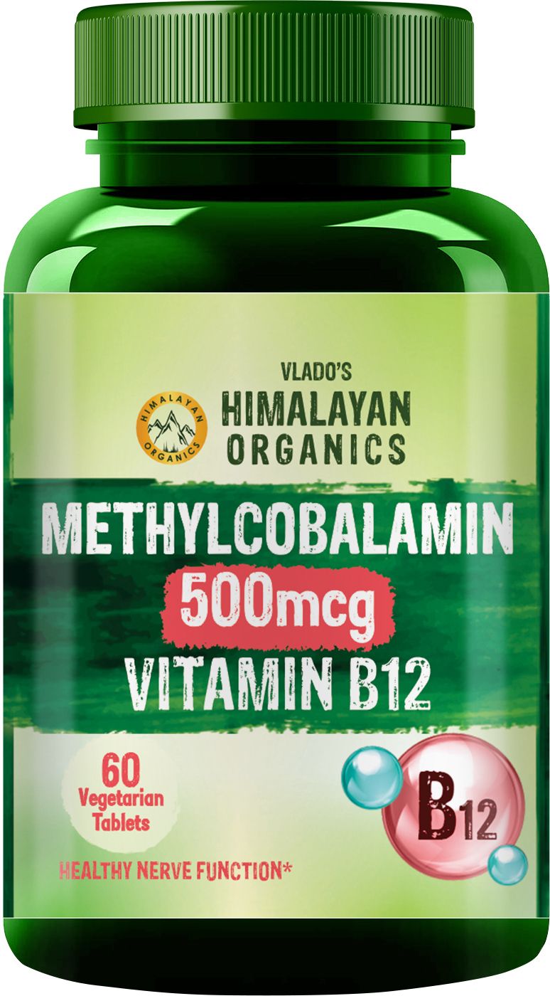 vlado's himalayan organics Vitamin B12 Supplements 500 mcg - Methylcobalamin Tablets for Men & Women-picture-20