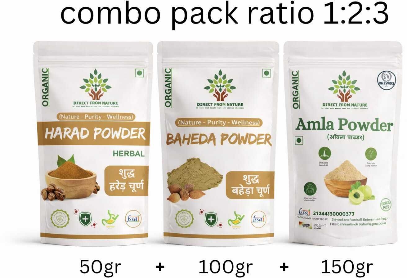 direct from nature Harad,Baheda, and Amla Powder Combo (1:2:3 Ratio)300g|Traditional Ayurvedic herb-picture-24