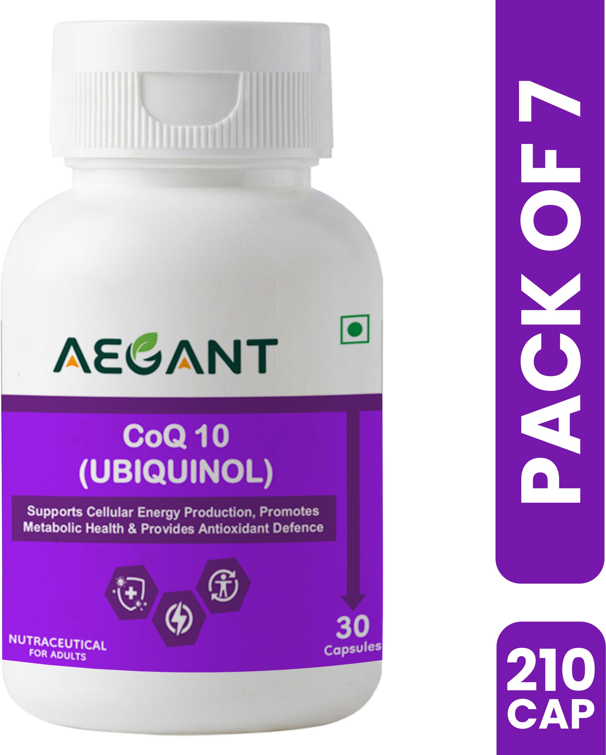 aegant CoQ10 Ubiquinol 200mg Capsules for Cellular Energy Support 210 Capsules-picture-32