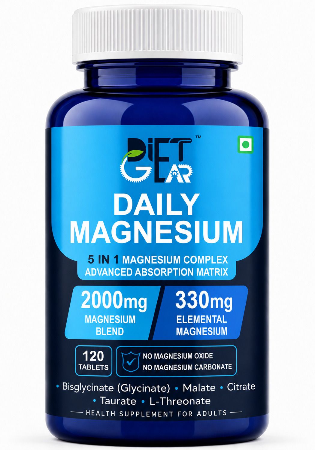 diet gear 5 in 1 | 2000mg Magnesium Glycinate Supplement | Muscle, Sleep, Heart & Nerve-picture-10