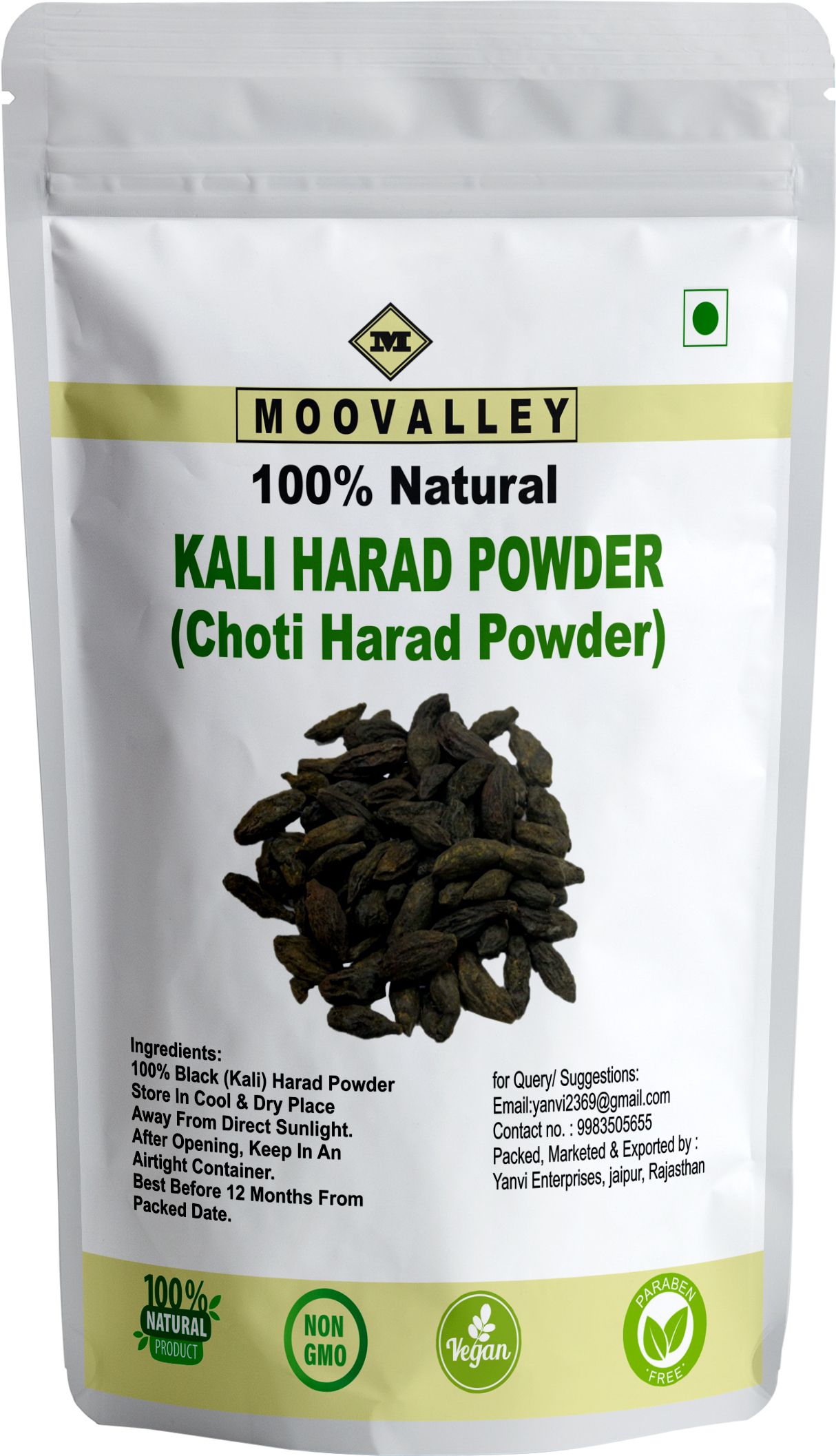 CHOTI HARAD CHURAN/bal harad – black small - harade haritaki kali harada powder-image-16