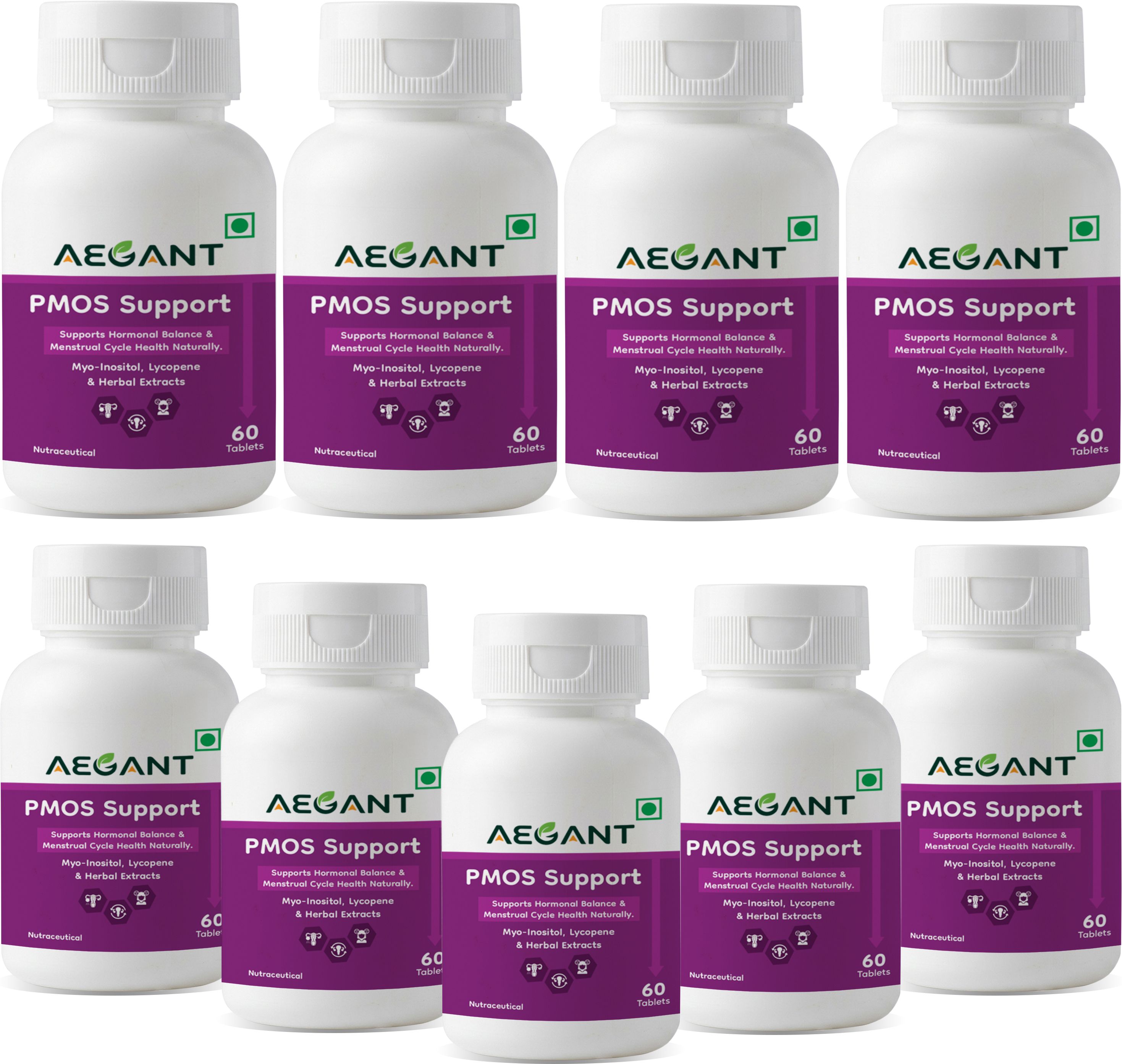 aegant PMOS Support Tablets for Hormonal Balance & Menstrual Health - 540 Tabs-picture-13
