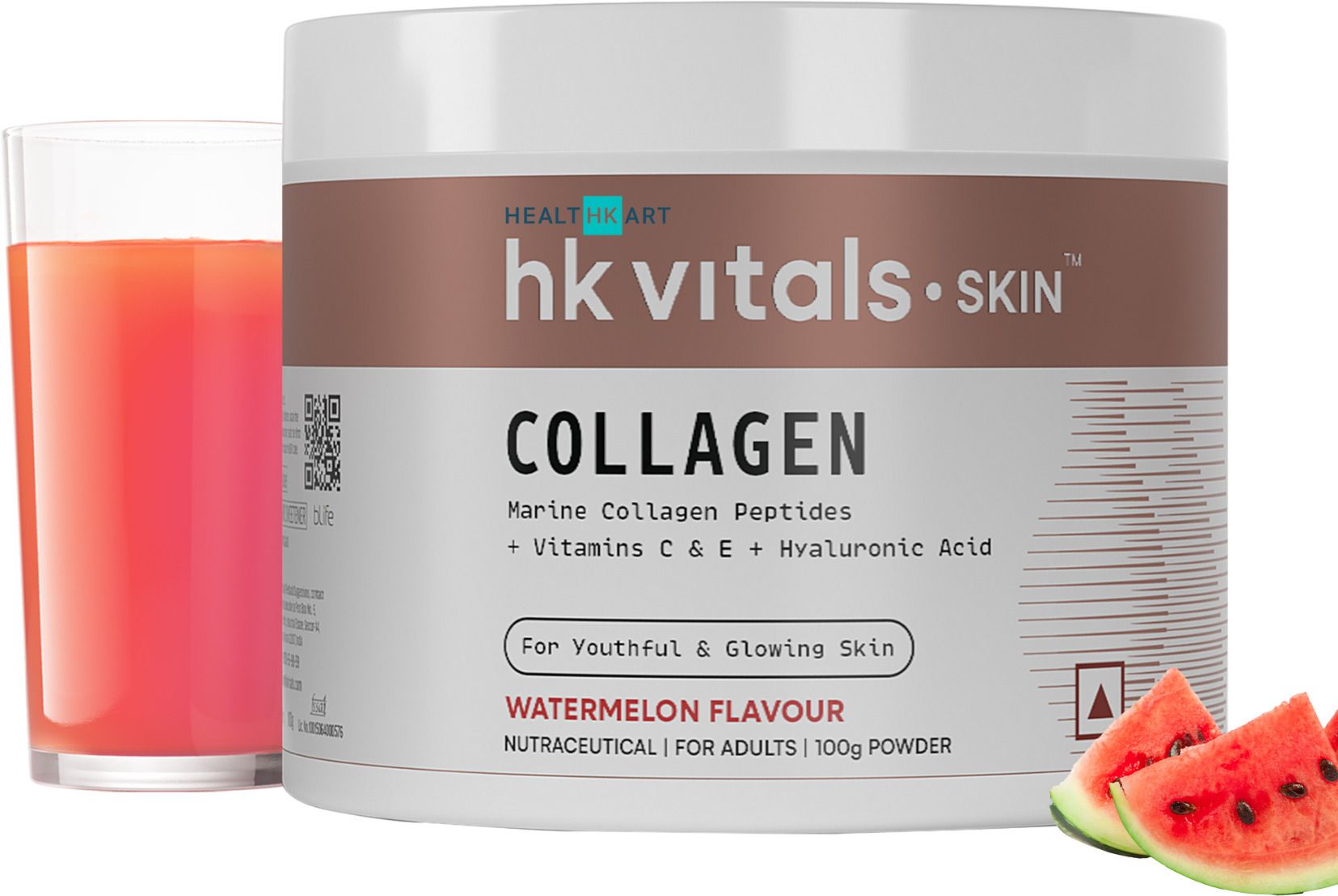 HK Vitals Skin Radiance Collagen Supplement with Biotin, Watermelon
