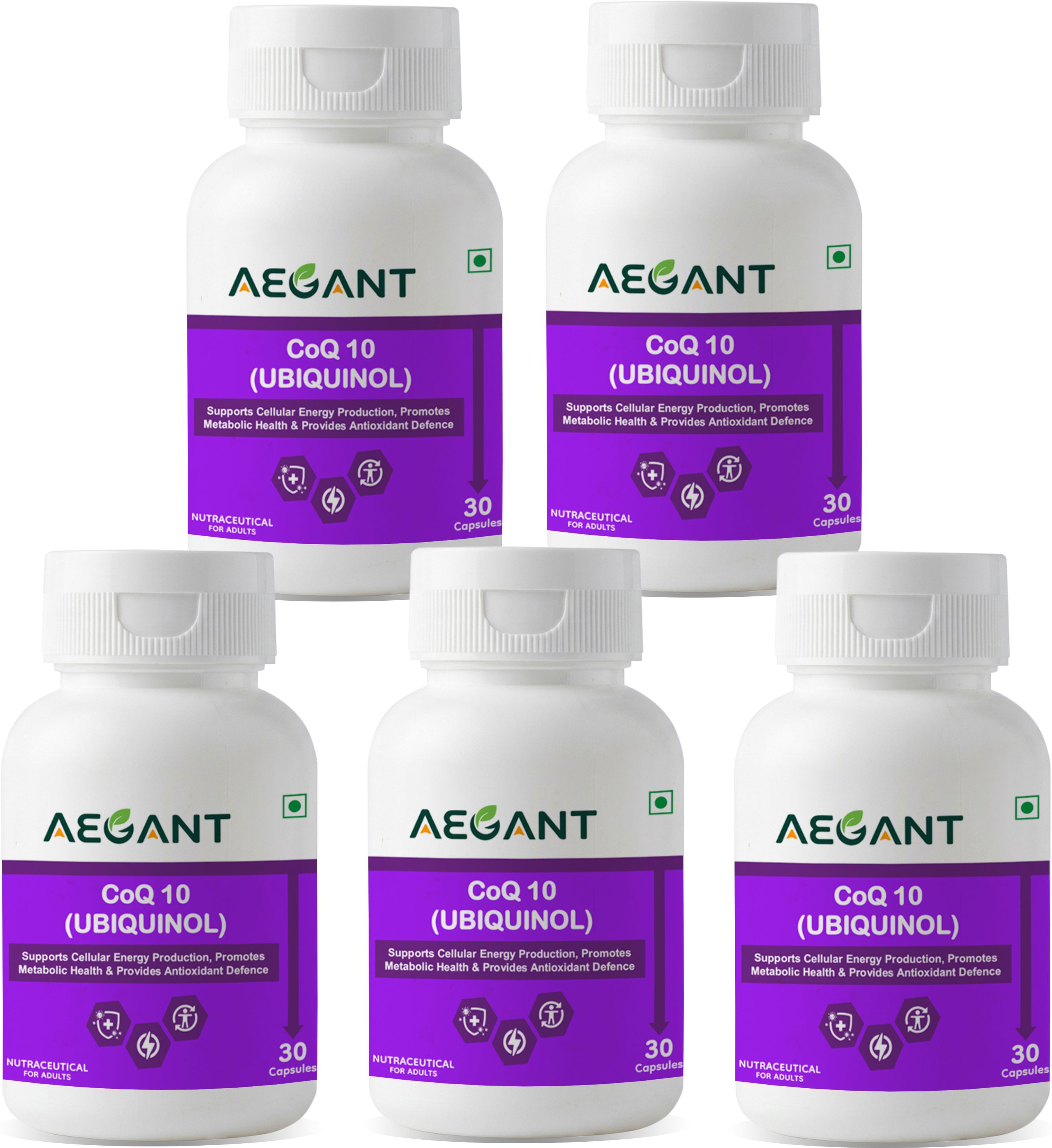 aegant CoQ10 Ubiquinol 300mg Capsules for Heart Energy & Antioxidant Support 150 Ct-picture-31