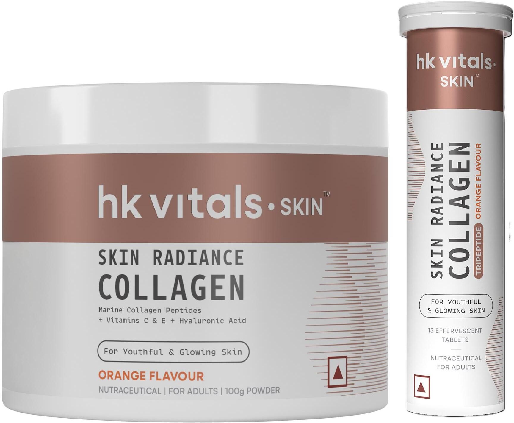 Skin Radiance Marine Collagen Supplement (Orange, 100g) & Collagen Effervescent-image-18