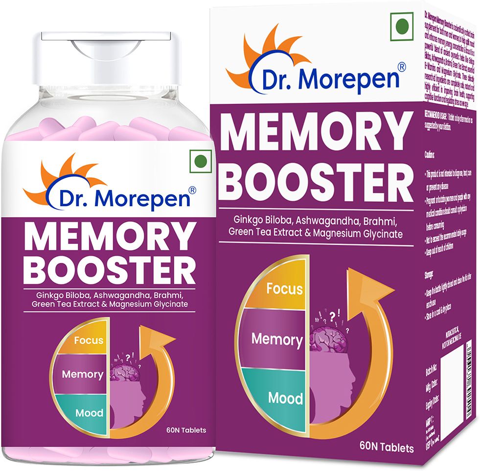 dr. morepen Memory, Focus & Mood Tablets With GABA, Ashwagandha & Chamomile For Brain Health-picture-43