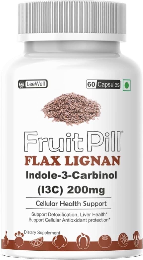 fruitpill Flax Lignan Indole-3-Carbinol (I3C) 200mg, 60 Capsules-picture-3