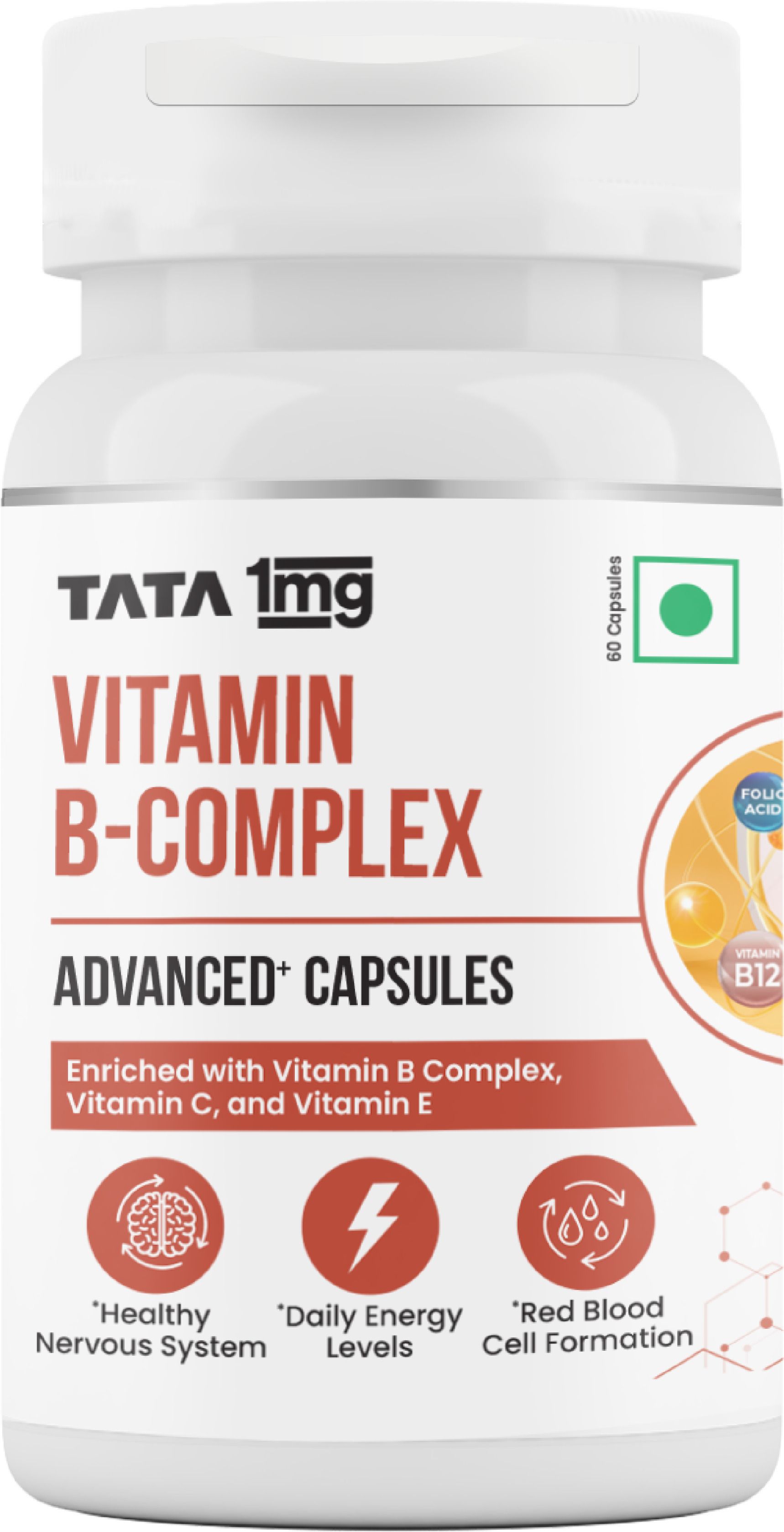 Vitamin B Complex for formation of Red Blood Cells & help support Nervous System