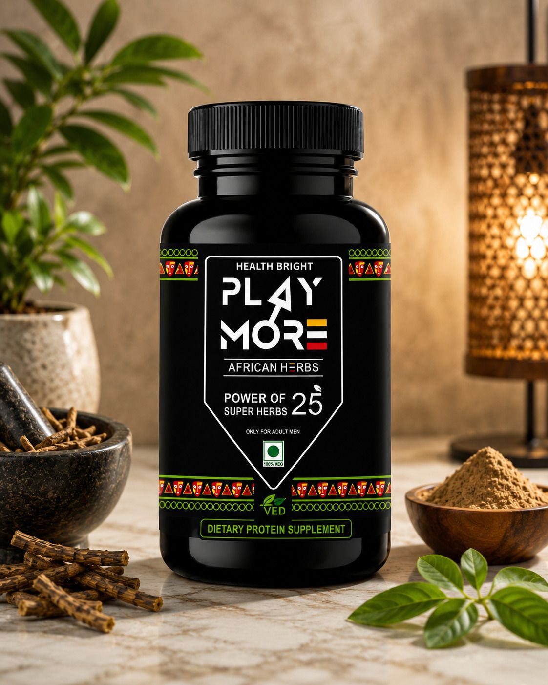 health bright Power of 25 African Herbs Premium Dietary Protein Supplement-picture-12