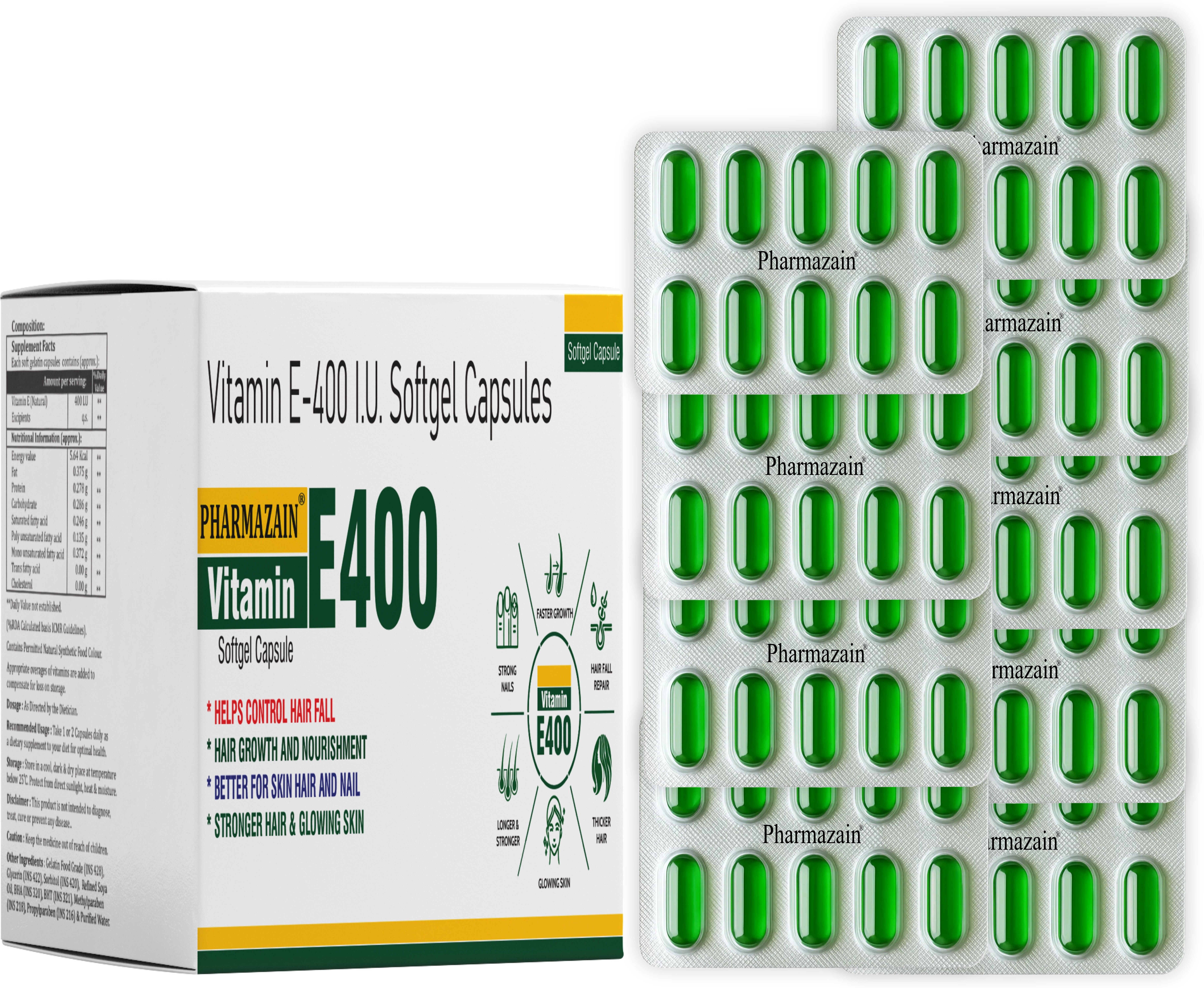 Vitamin E 400 Softgel Capsules For Glowing Skin, Strong Hair & Immunity-image-25