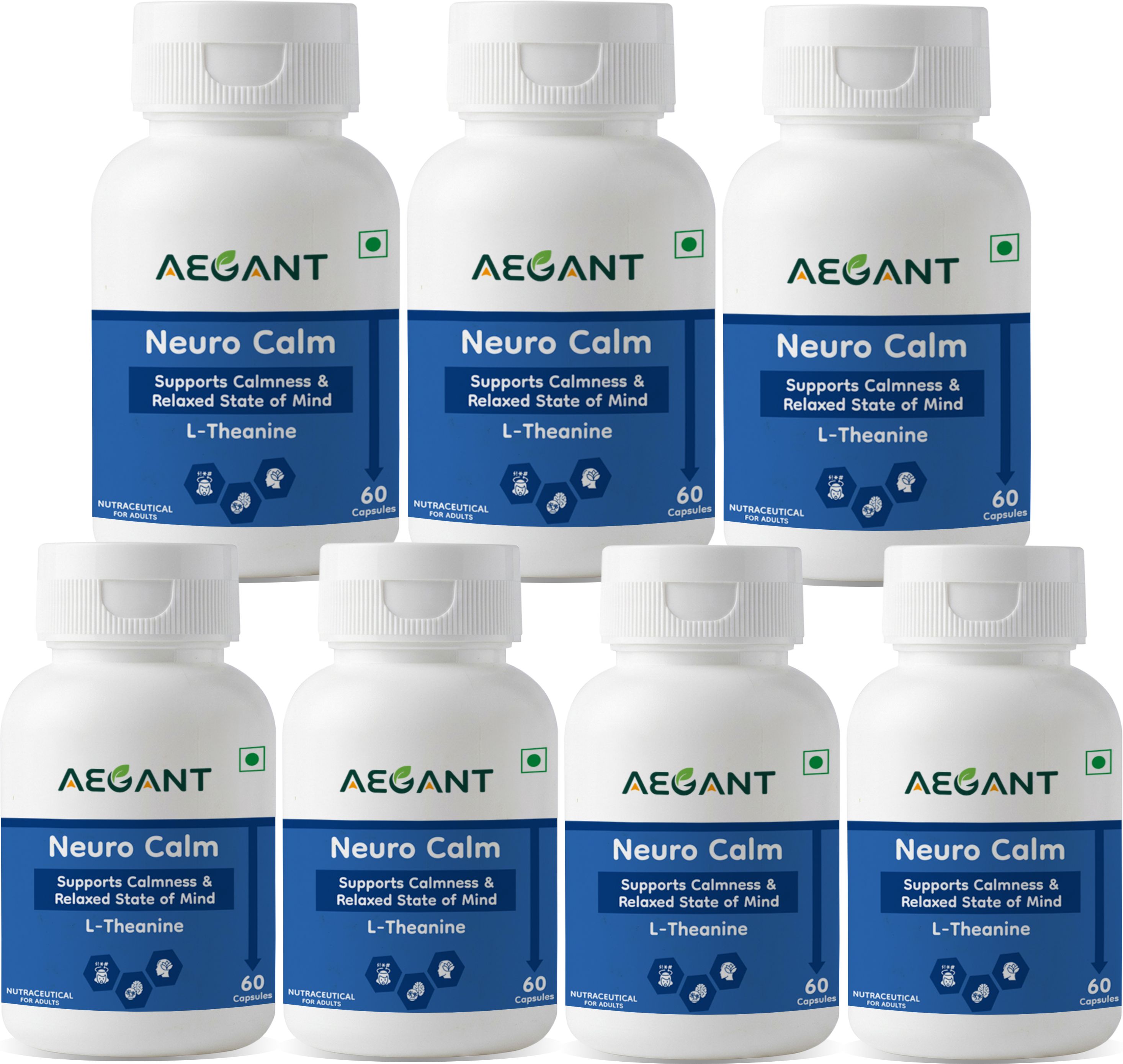 aegant Neuro Calm L-Theanine Capsules for Calmness & Relaxed Mind - 420 Caps-picture-11