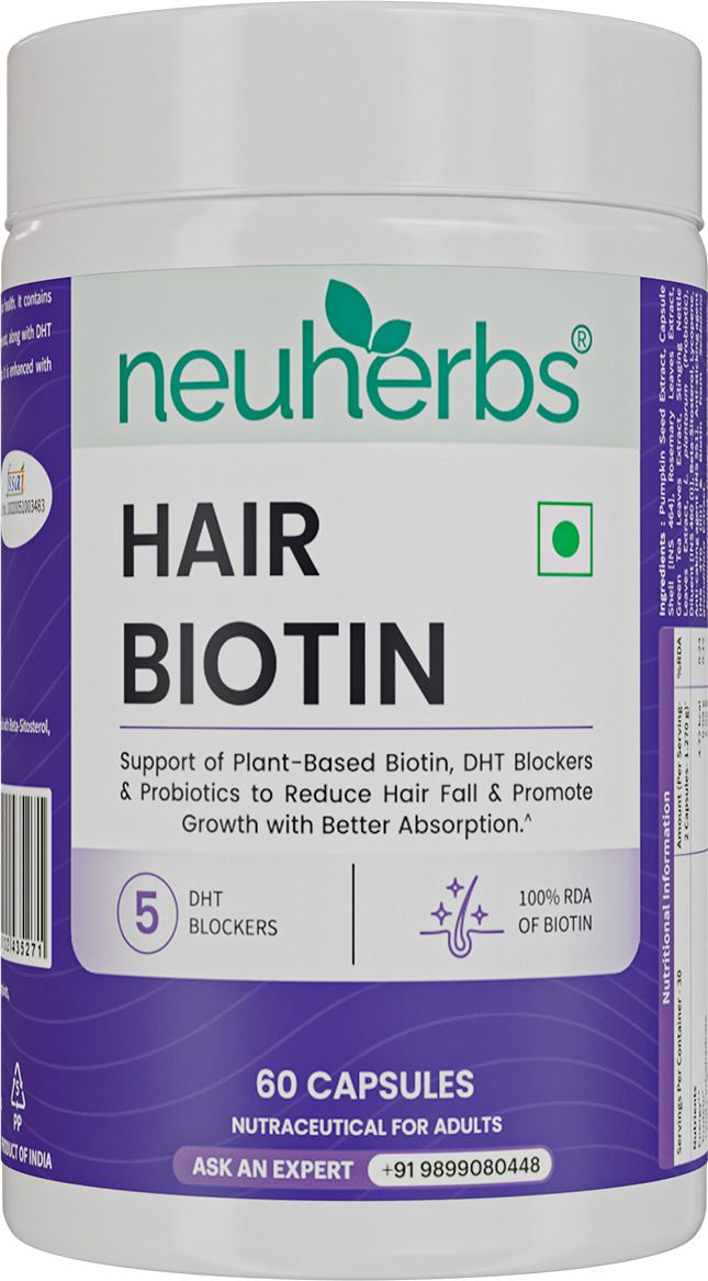 neuherbs Biotin for Hair Growth| DHT Blocker Supplement|Hair Fall Control & Damage Repair-picture-12