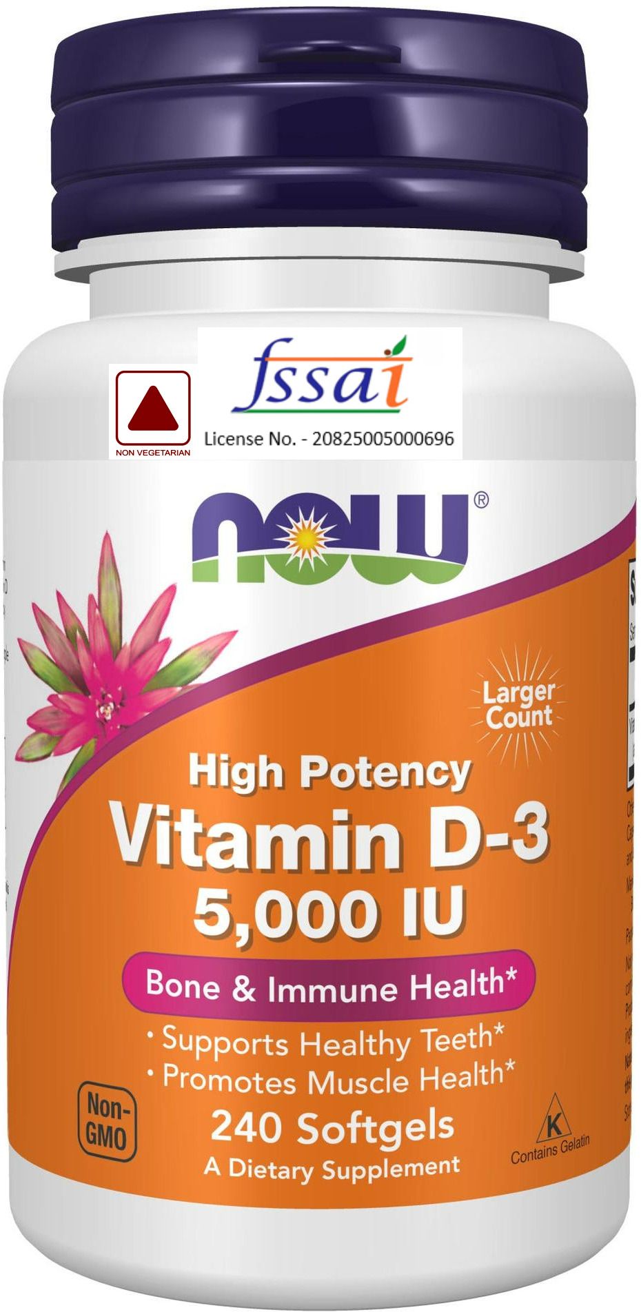 now foods Vitamin D-3 5000 IU 240 Softgel.-picture-39