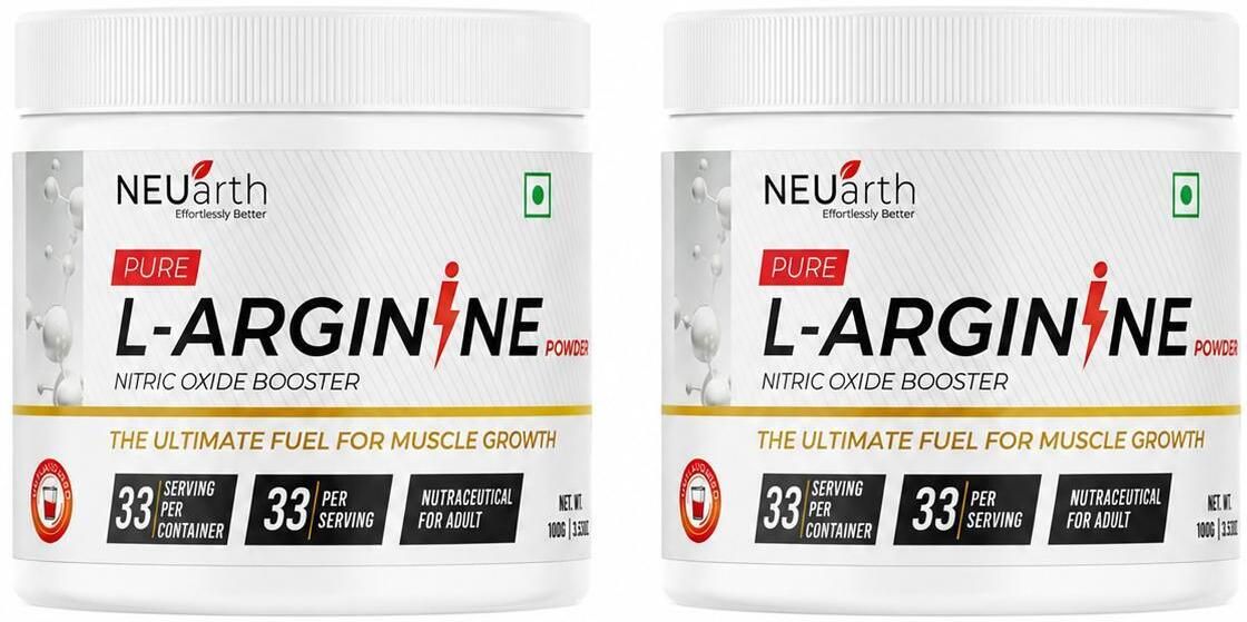neuarth Pure L-Arginine Powder 100gm | Nitric Oxide Booster | Muscle Pump | 33 Servings-picture-40