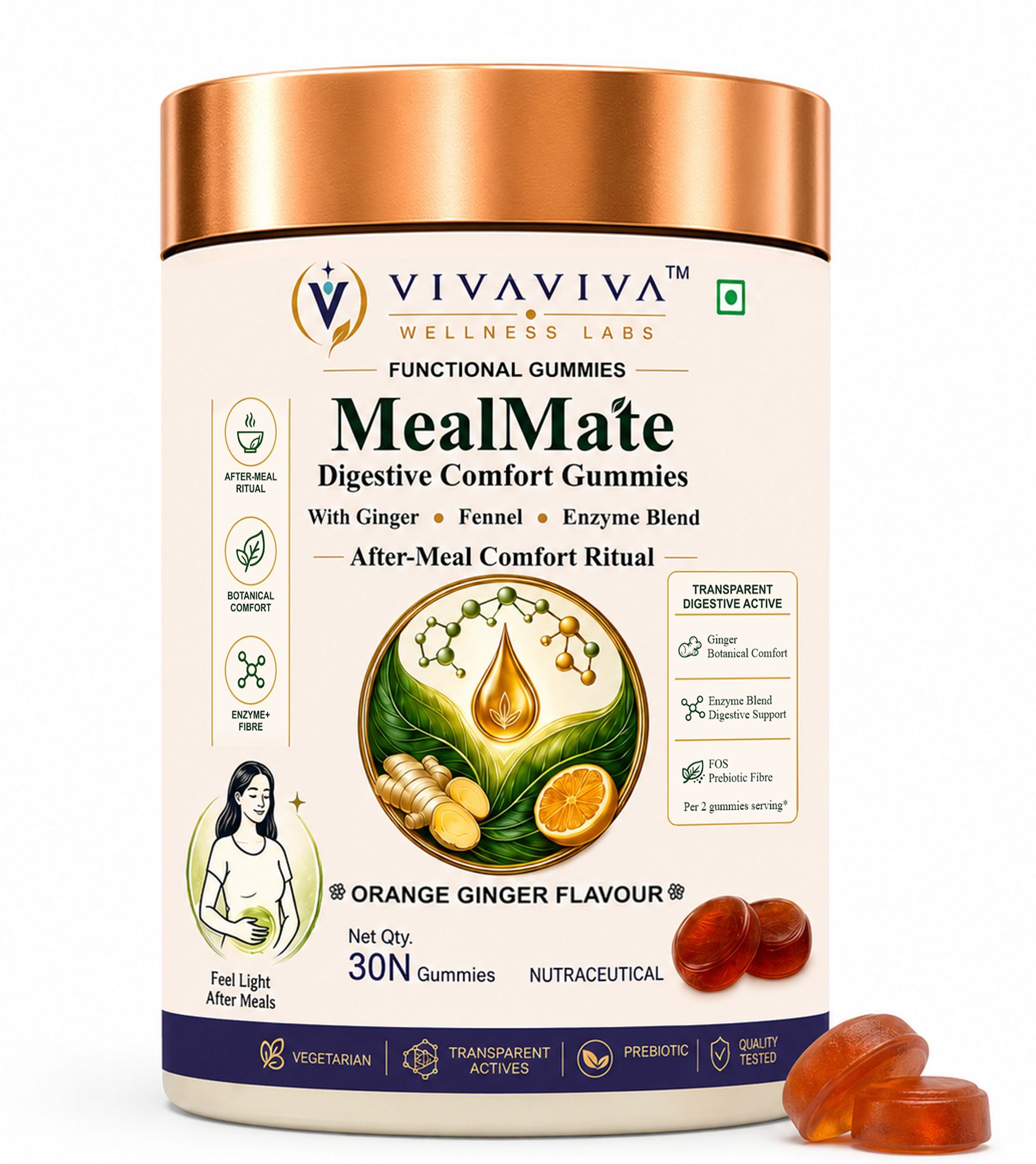 MealMate Digestive Enzyme Gummies - Improves Gut Health & Digestion Support-image-49