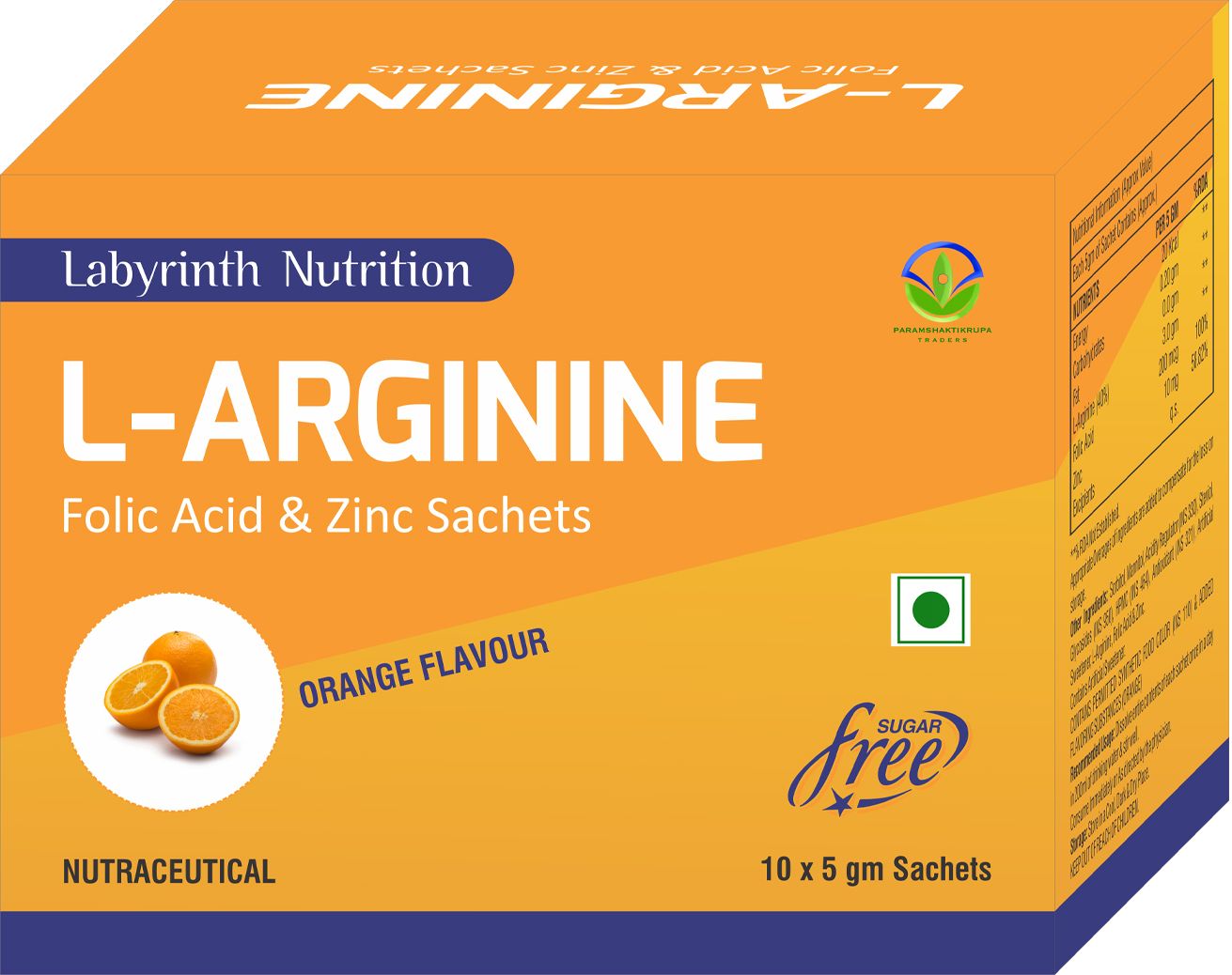3g L-Arginine Powder Sachet With Folate & Zinc, Orange Flavor_10 sachets/box-image-34