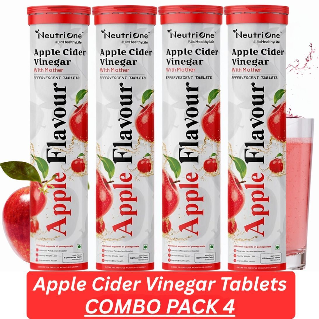 neutrione Apple Cider Vinegar with Mother | 60 Effervescent Tablets for Weight Loss-picture-24