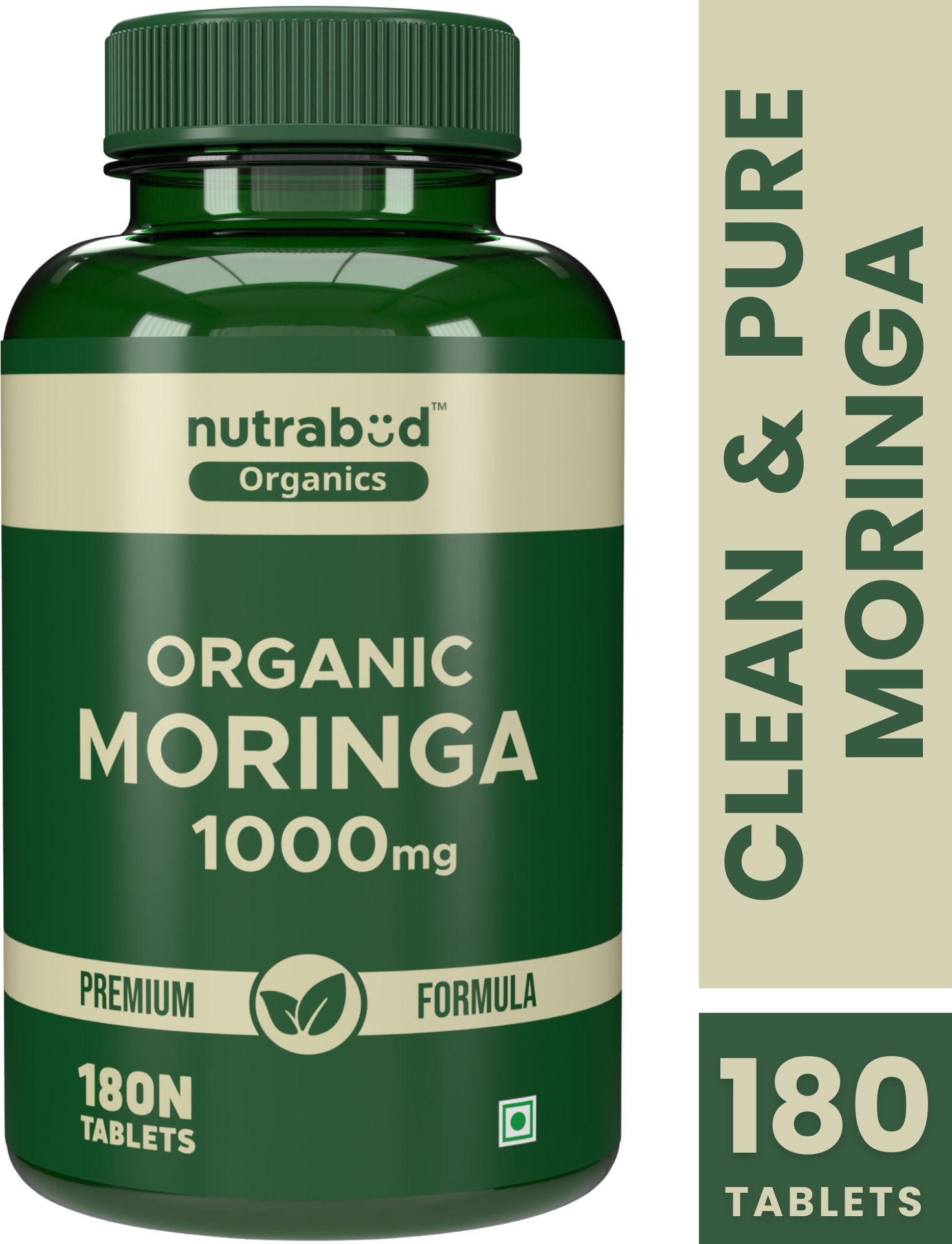 Organics Moringa Powder Tablets 1000mg - Moringa Drumstick Leaf powder-image-30