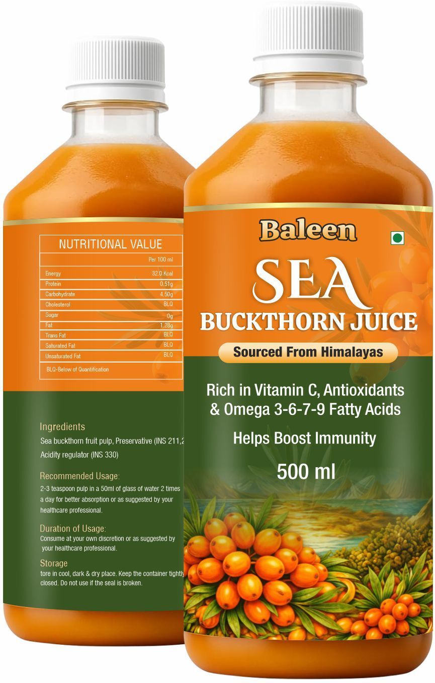 baleen Sea Buckthorn Juice | Rich in Vitamin, Antioxidant & Omega(2 x 500 ml)-picture-32