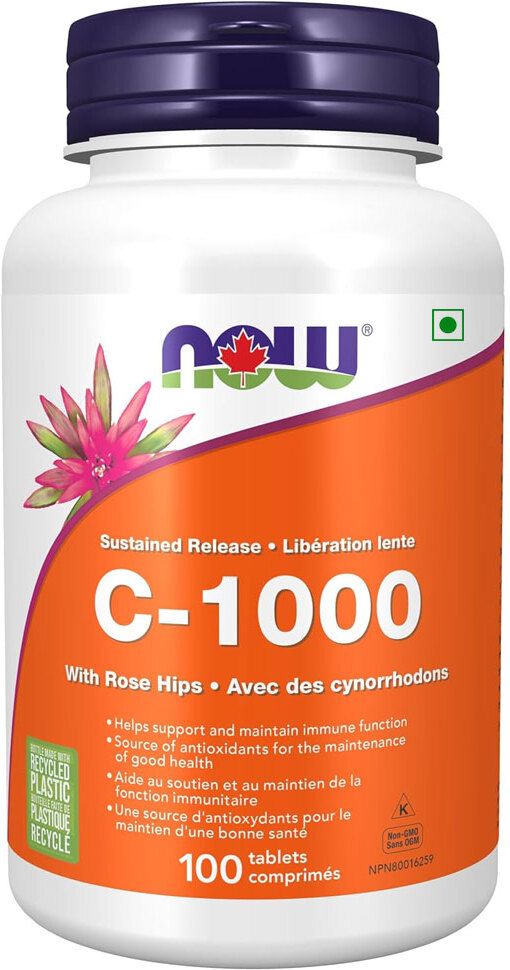 now foods C-1000 Sustained Release Vitamin C with Rose Hips Tablets | 100 Tablets-picture-44