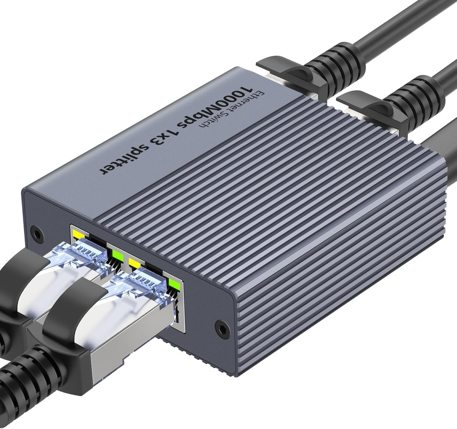 Ethernet Splitter 1 to 3 High Speed 1000Mbps Gigabit RJ45 1 in 3 Female TD-1466H VOIP Adapter