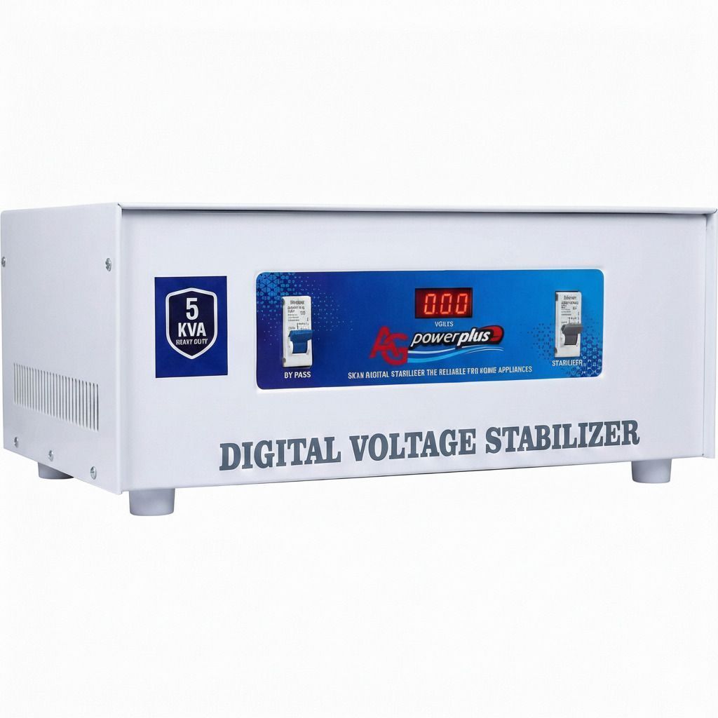 ag power plus AGP-DVS-5KVA-VGLTS 70 Volt Digital Voltage Stabilizer for Home & Office Heavy Duty Mainline(Copper)Stabilizer with LED Display & Bypass Switch-picture-28
